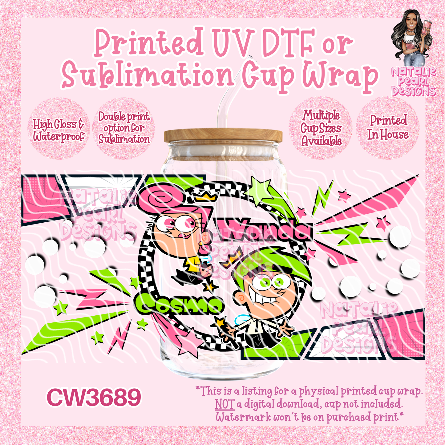 CW3689 UV DTF/SUB Cup Wraps