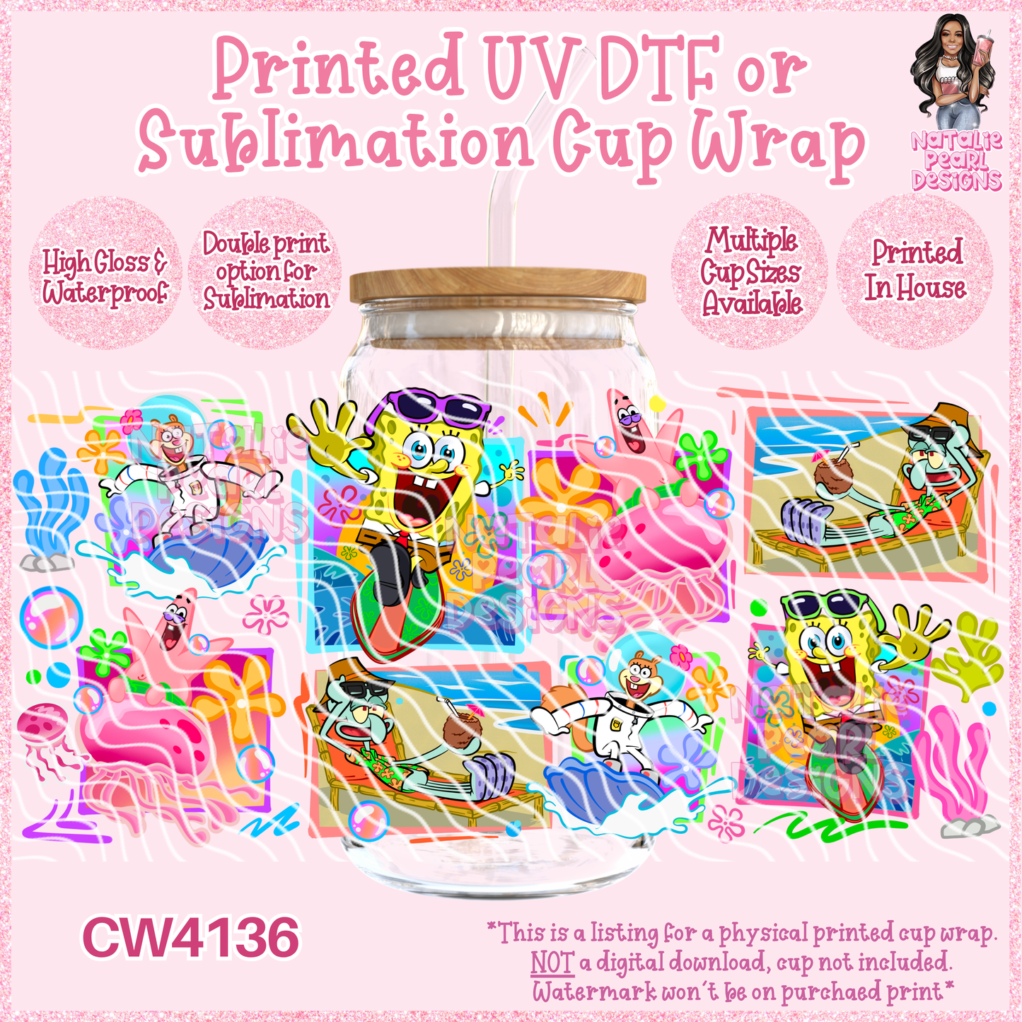 CW4136 UV DTF/SUB Cup Wraps