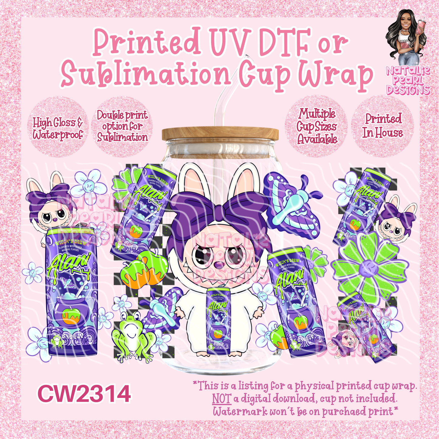 CW2314 UV DTF/SUB Cup Wraps