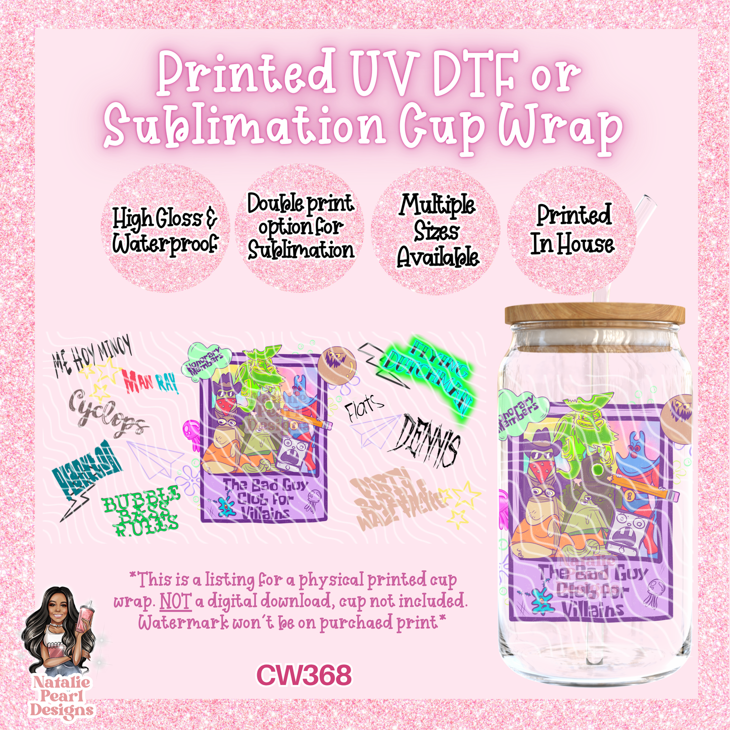 CW368 UV DTF/SUB Cup Wrap