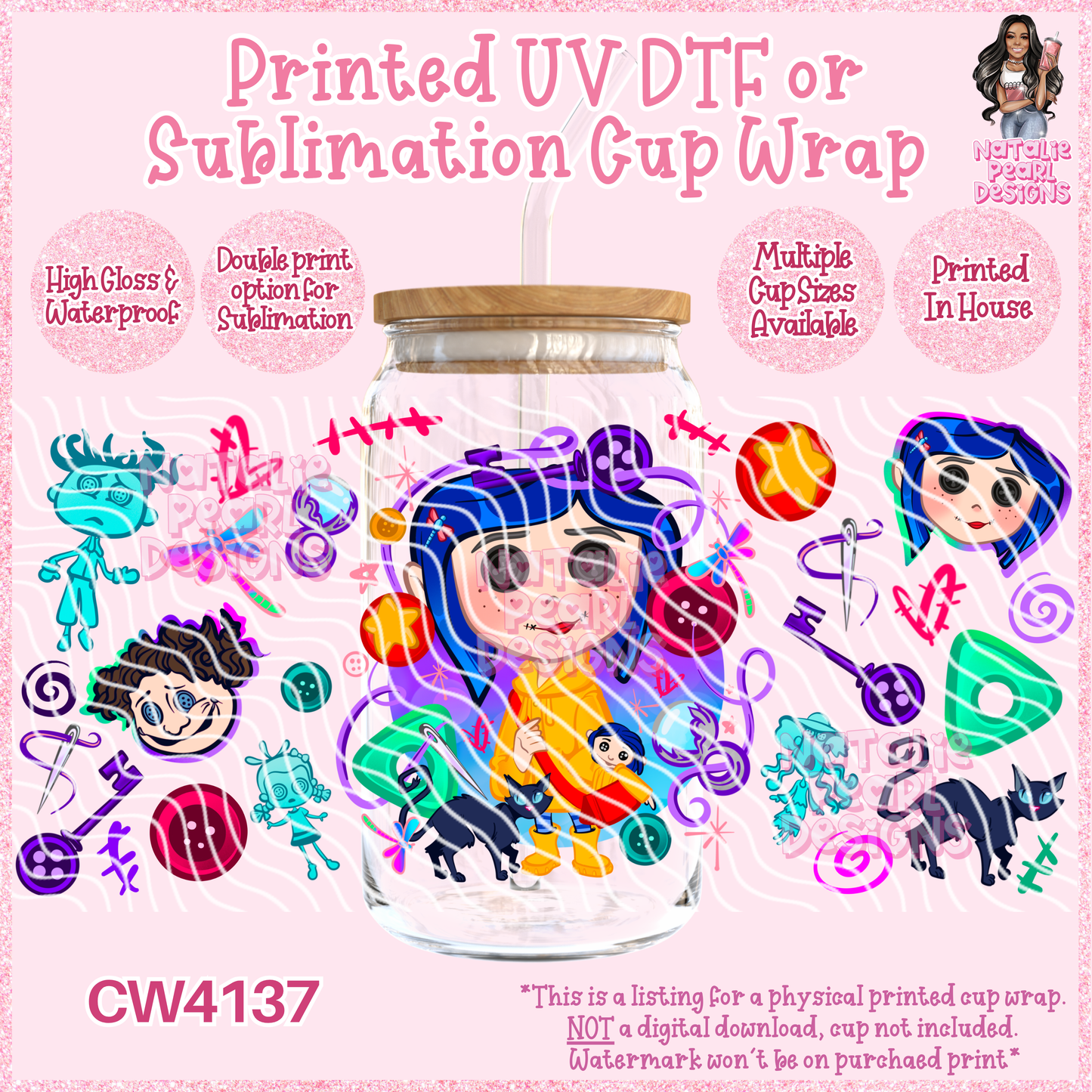 CW4137 UV DTF/SUB Cup Wraps