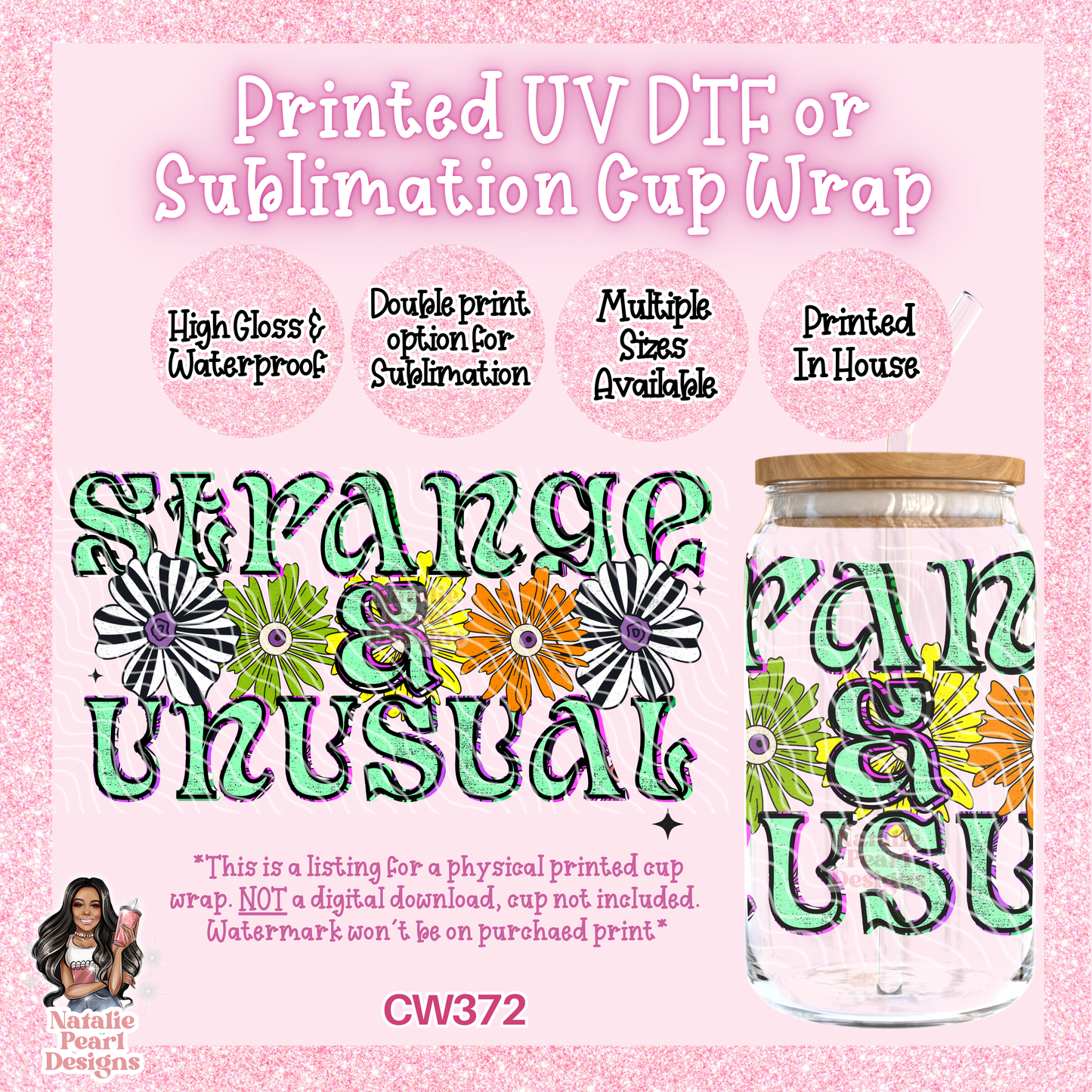 CW372 UV DTF/SUB Cup Wrap