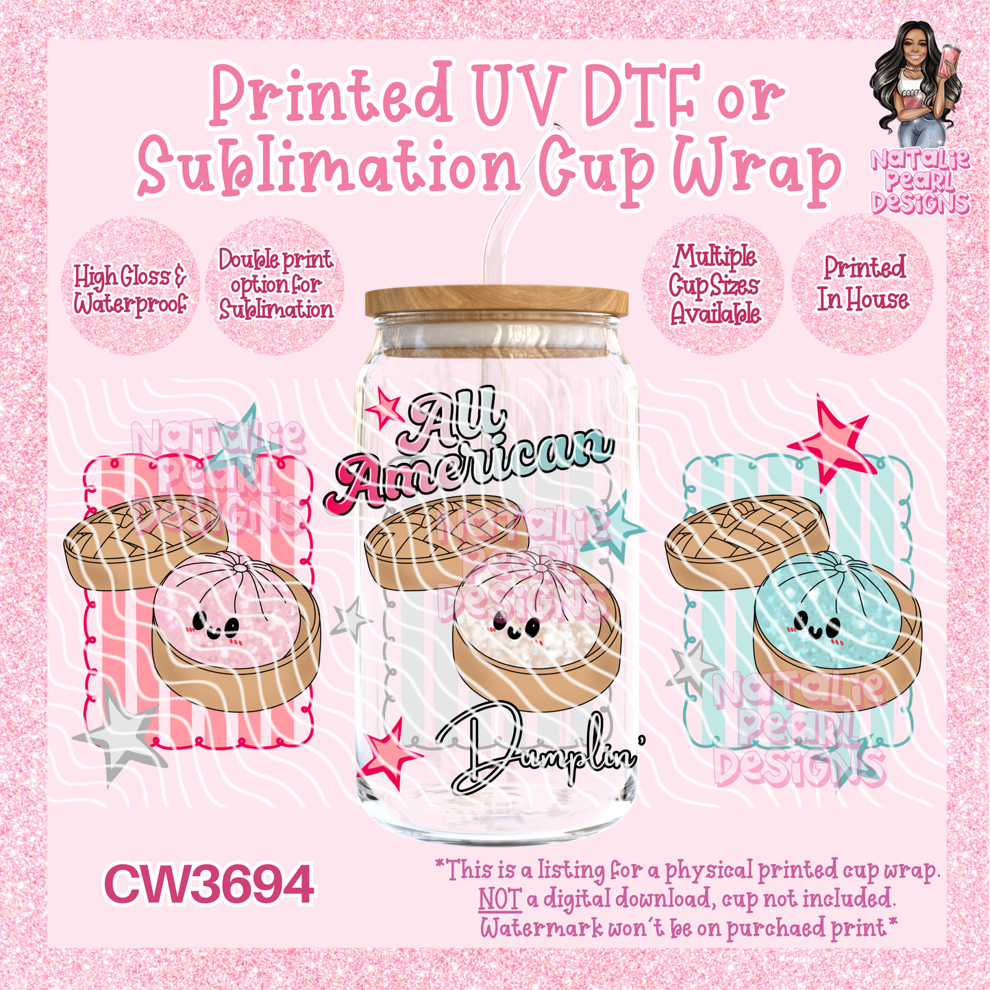 CW3694 UV DTF/SUB Cup Wraps