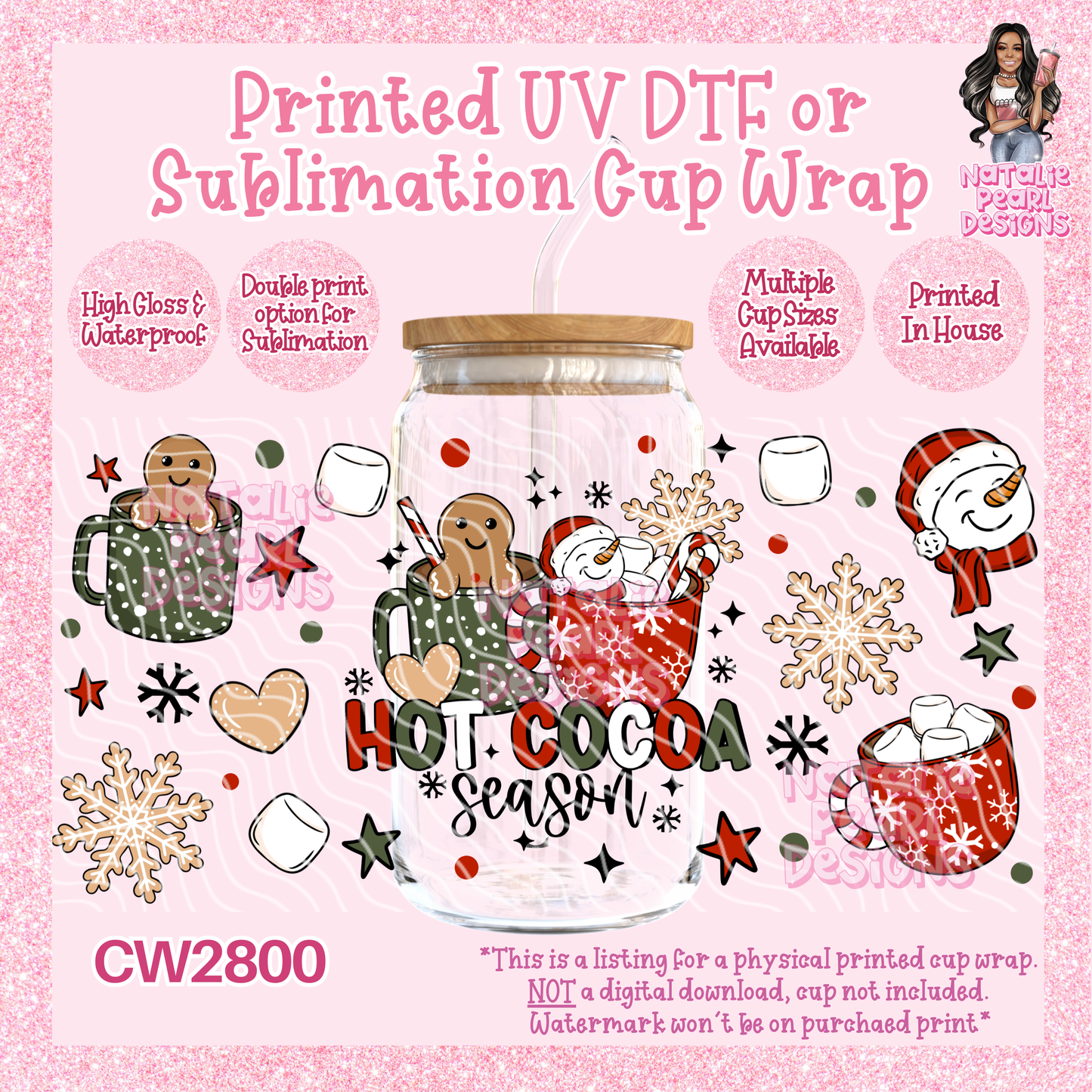 CW2800 UV DTF/SUB Cup Wraps