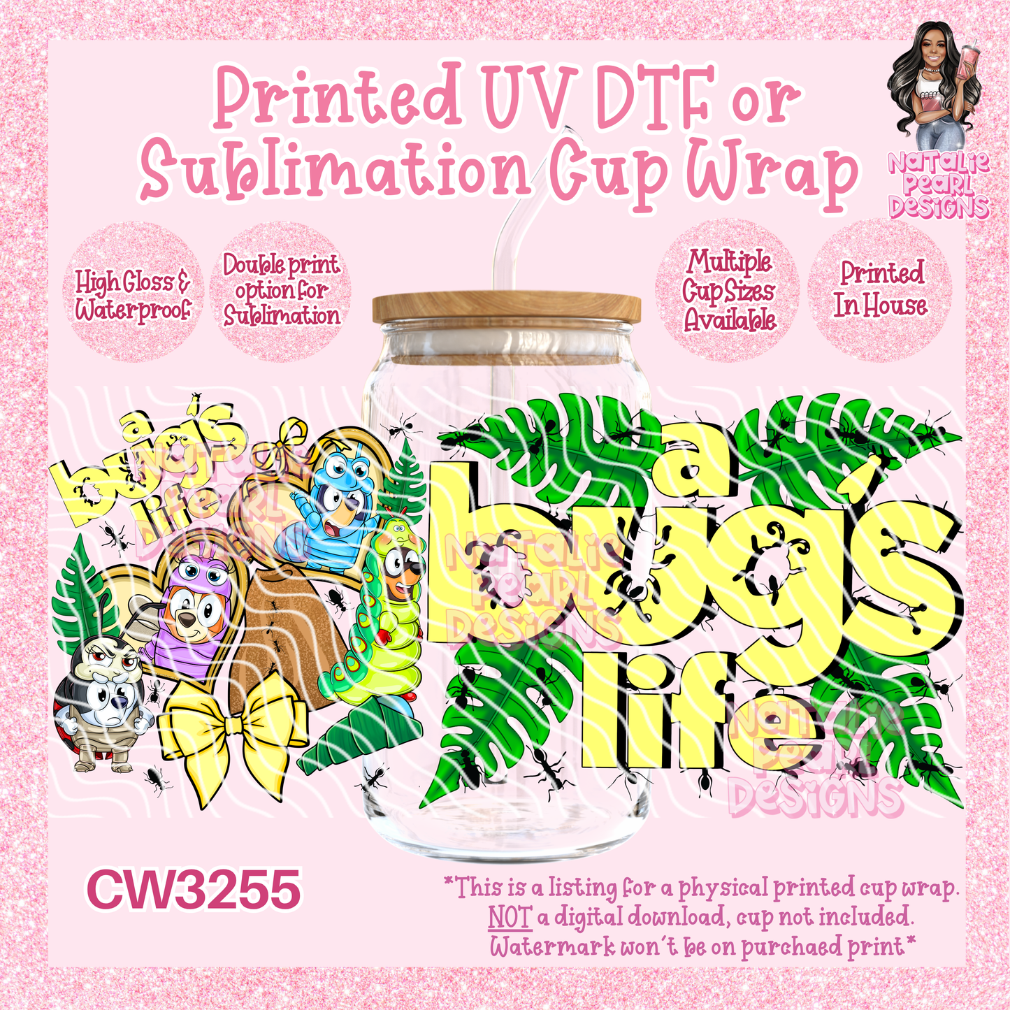 CW3255 UV DTF/SUB Cup Wraps