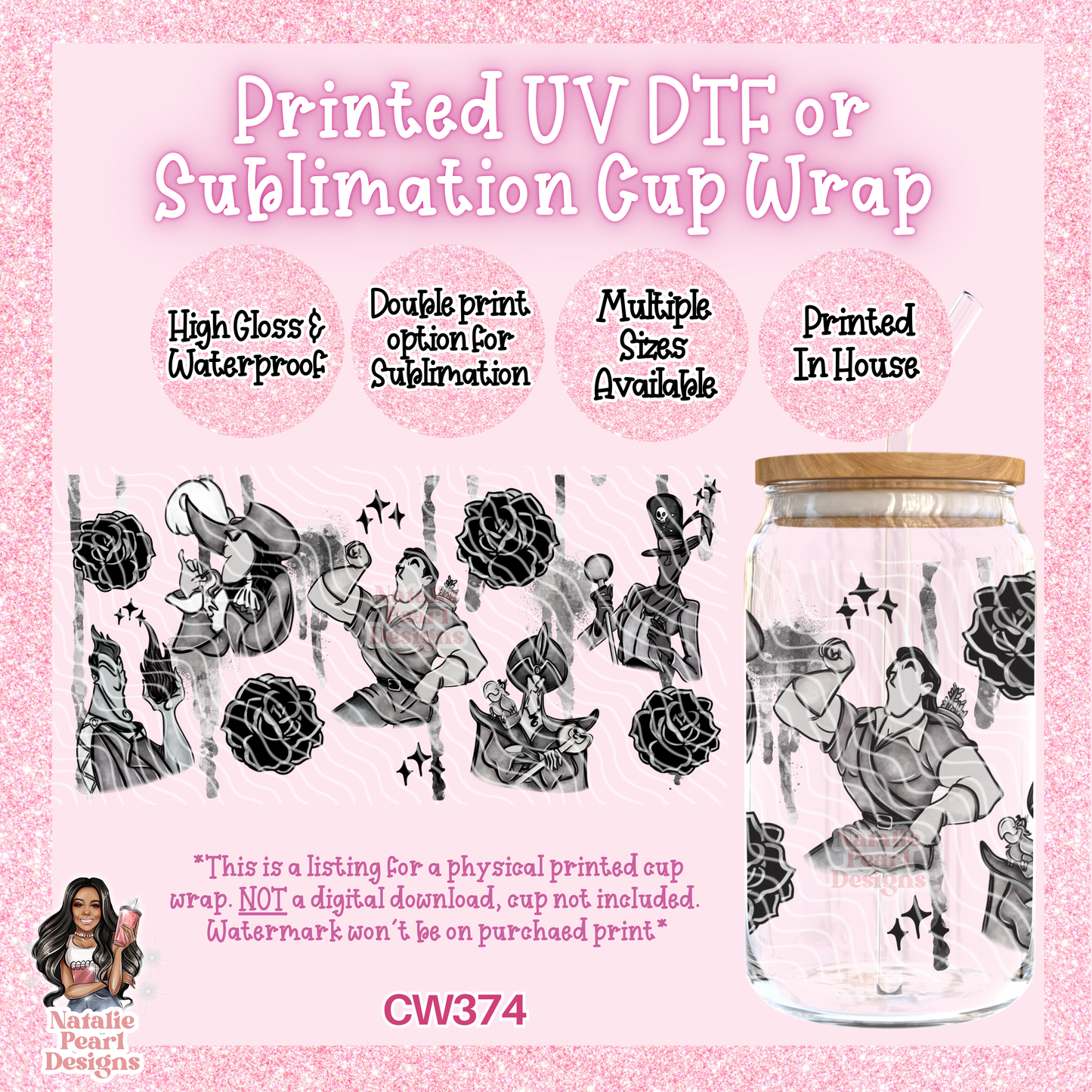 CW374 UV DTF/SUB Cup Wrap