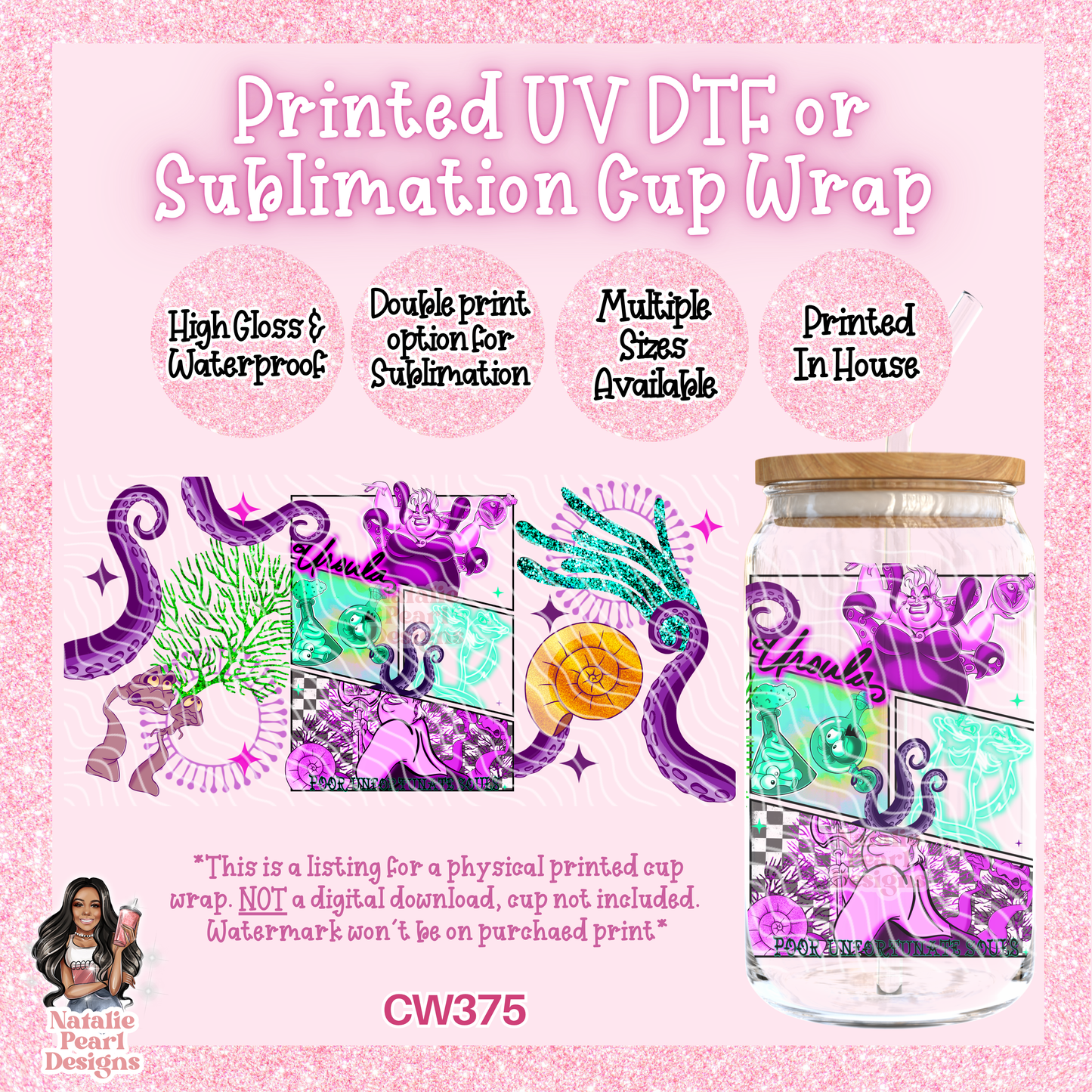 CW375 UV DTF/SUB Cup Wrap