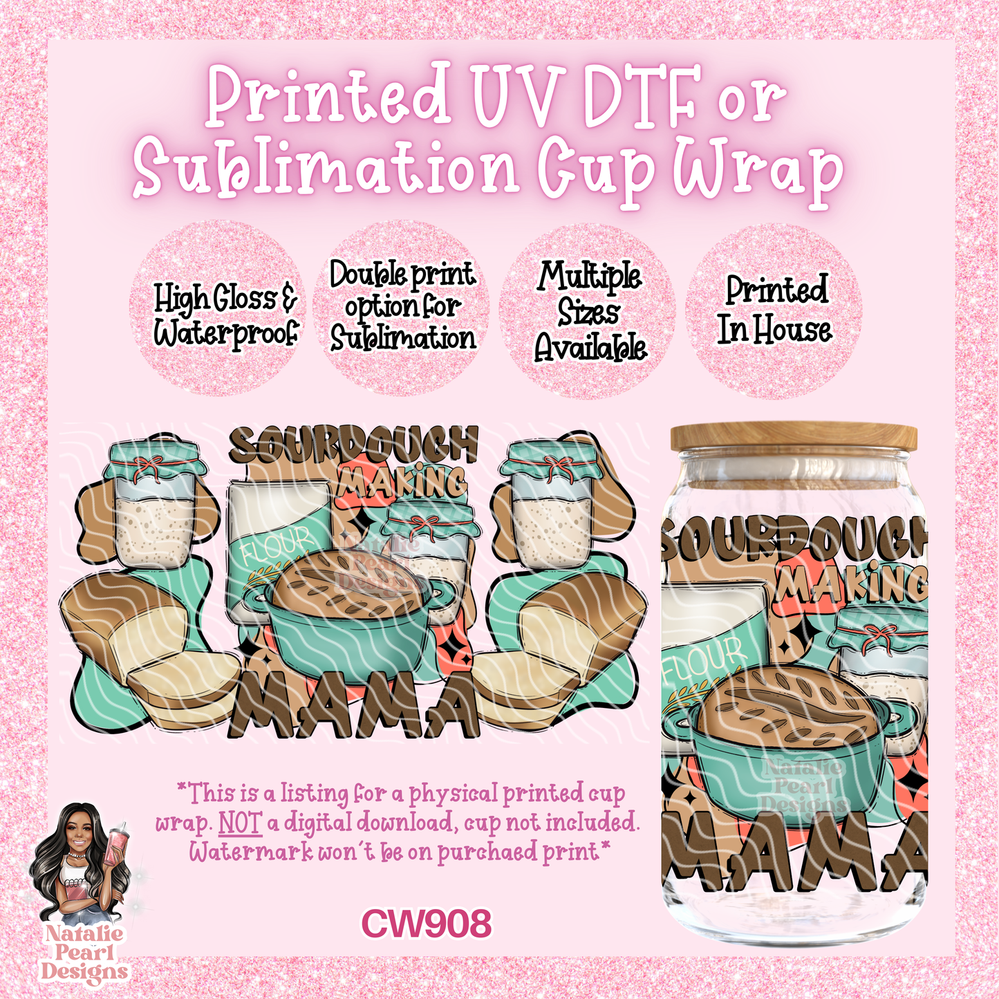 CW908 UV DTF/SUB Cup Wrap
