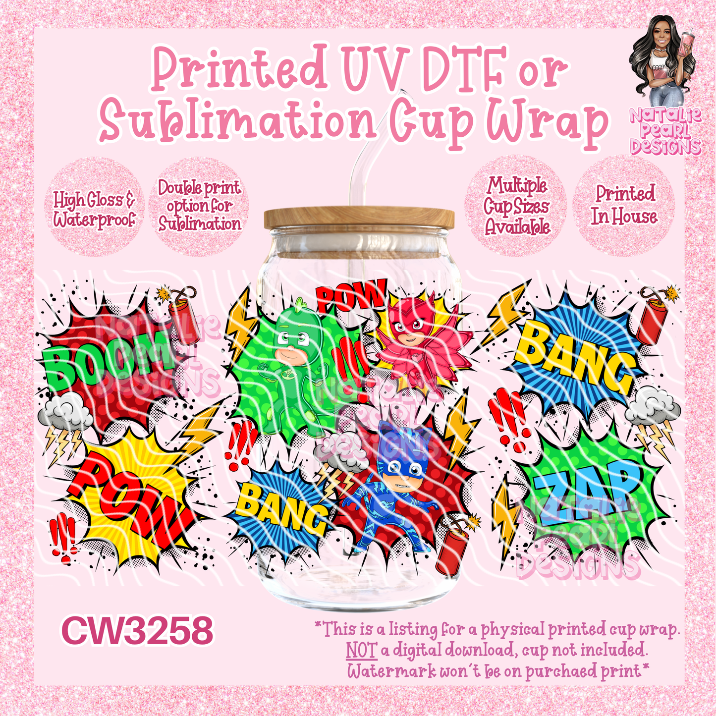CW3258 UV DTF/SUB Cup Wraps