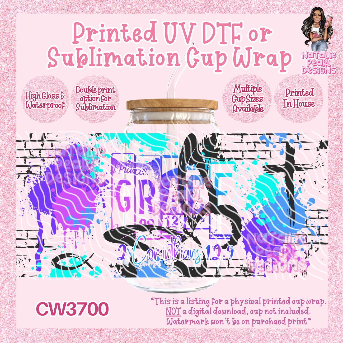 CW3700 UV DTF/SUB Cup Wraps