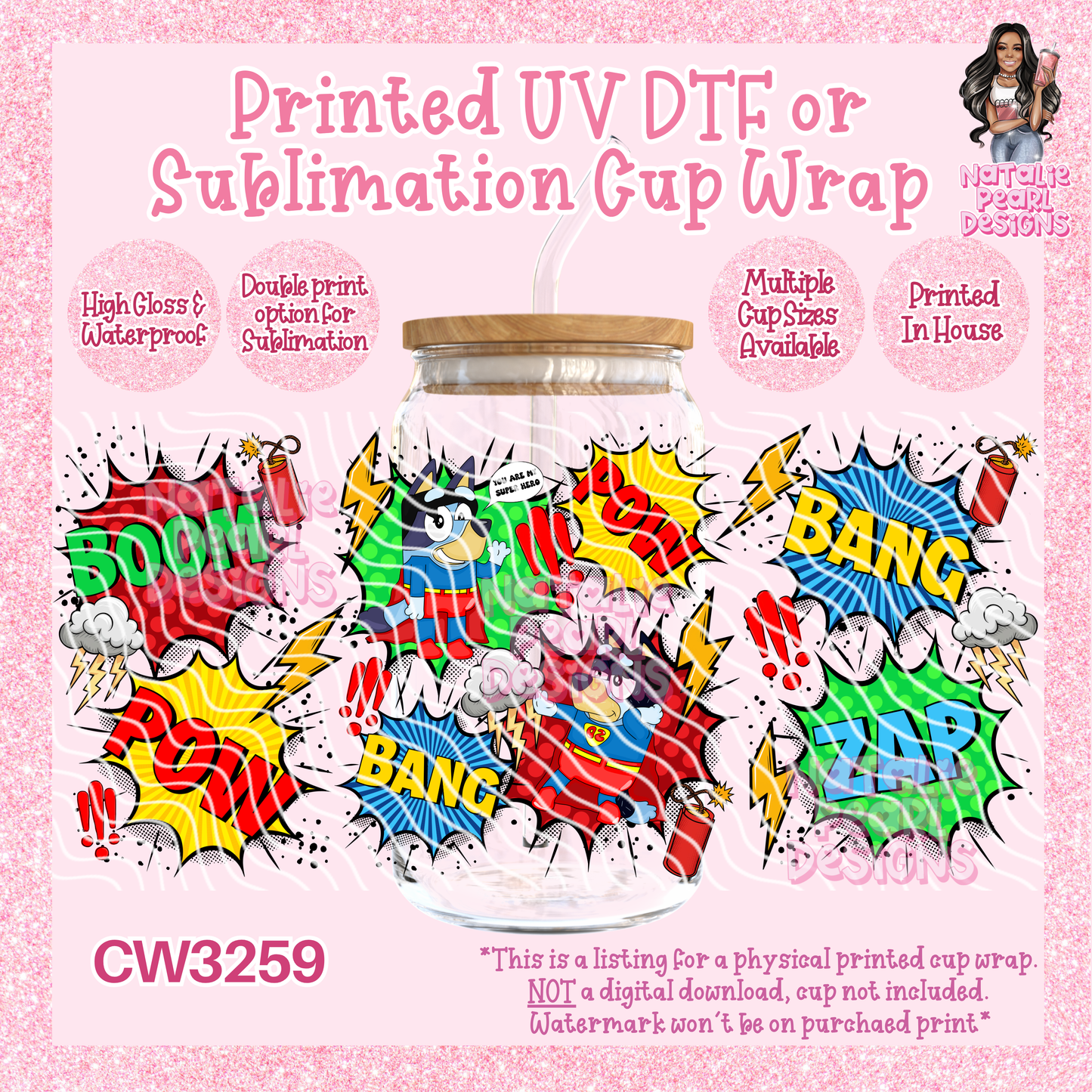 CW3259 UV DTF/SUB Cup Wraps