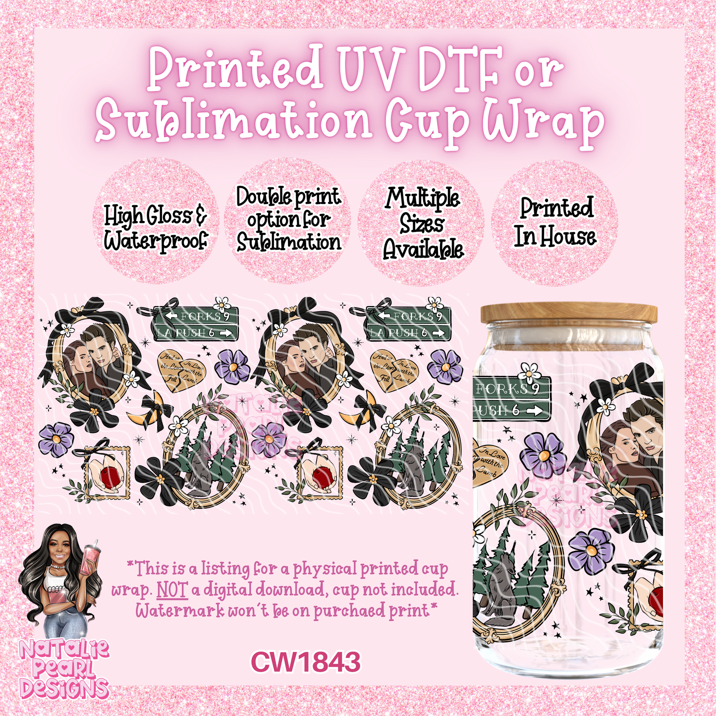 CW1843 UV DTF/SUB Cup Wraps