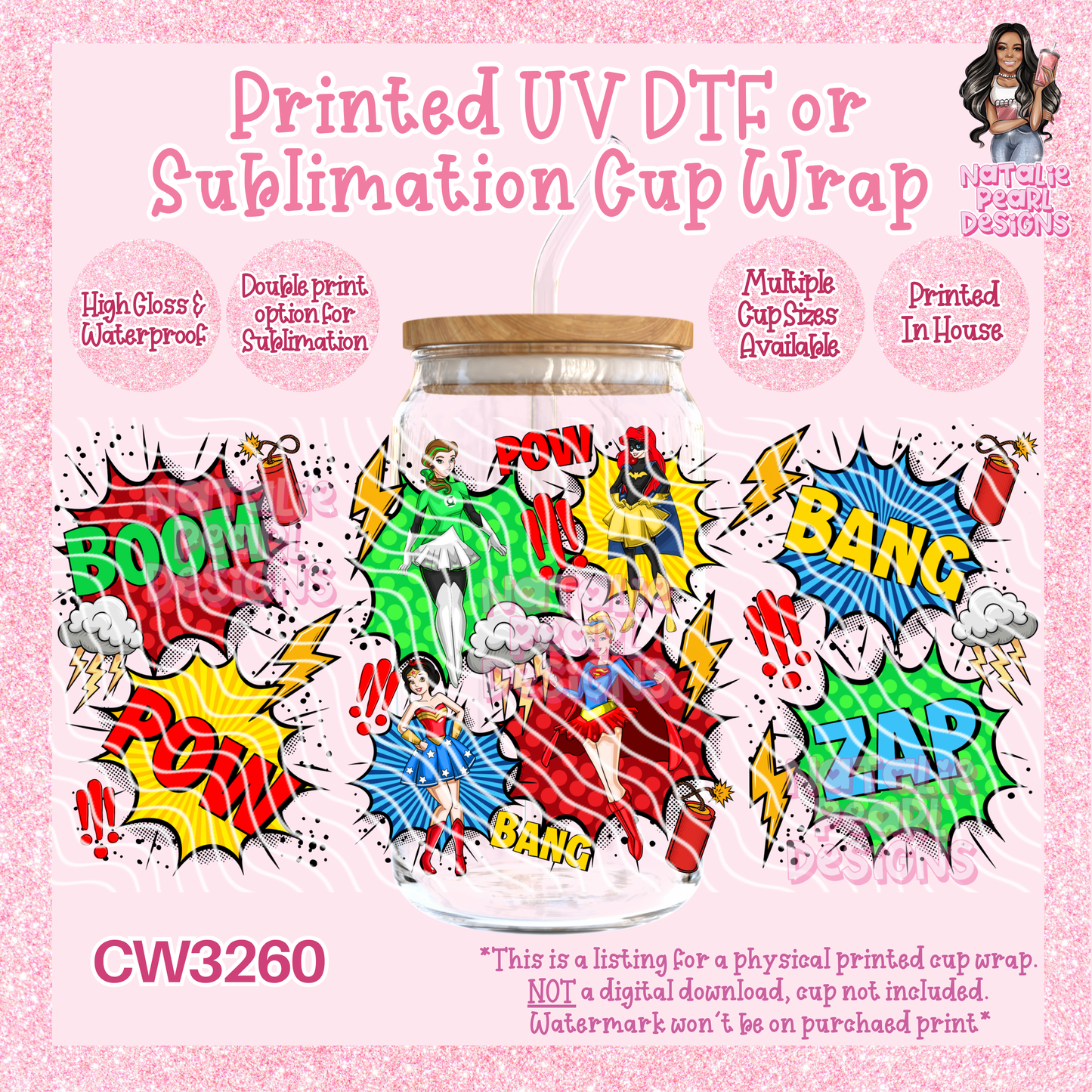 CW3260 UV DTF/SUB Cup Wraps