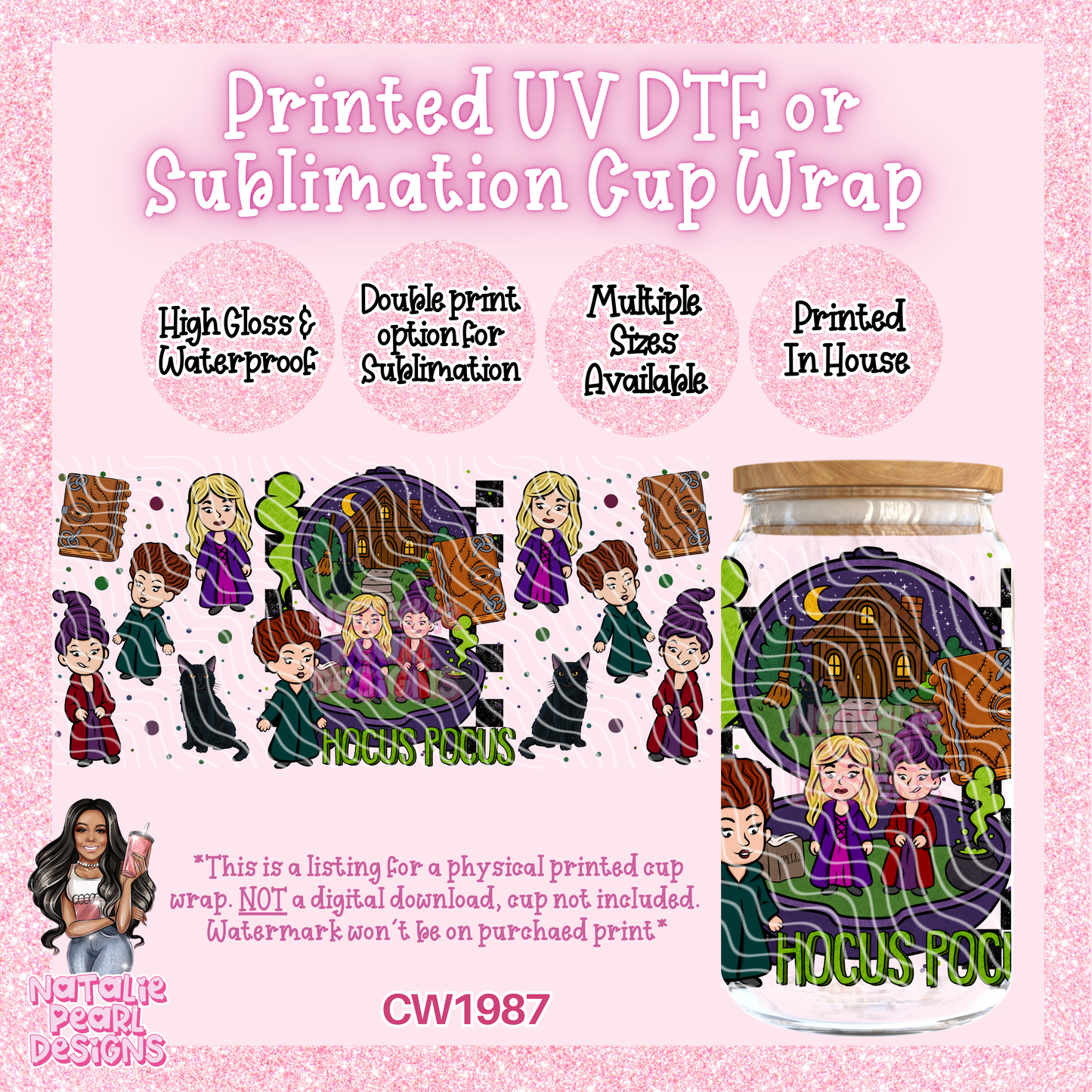 CW1987 UV DTF/SUB Cup Wraps