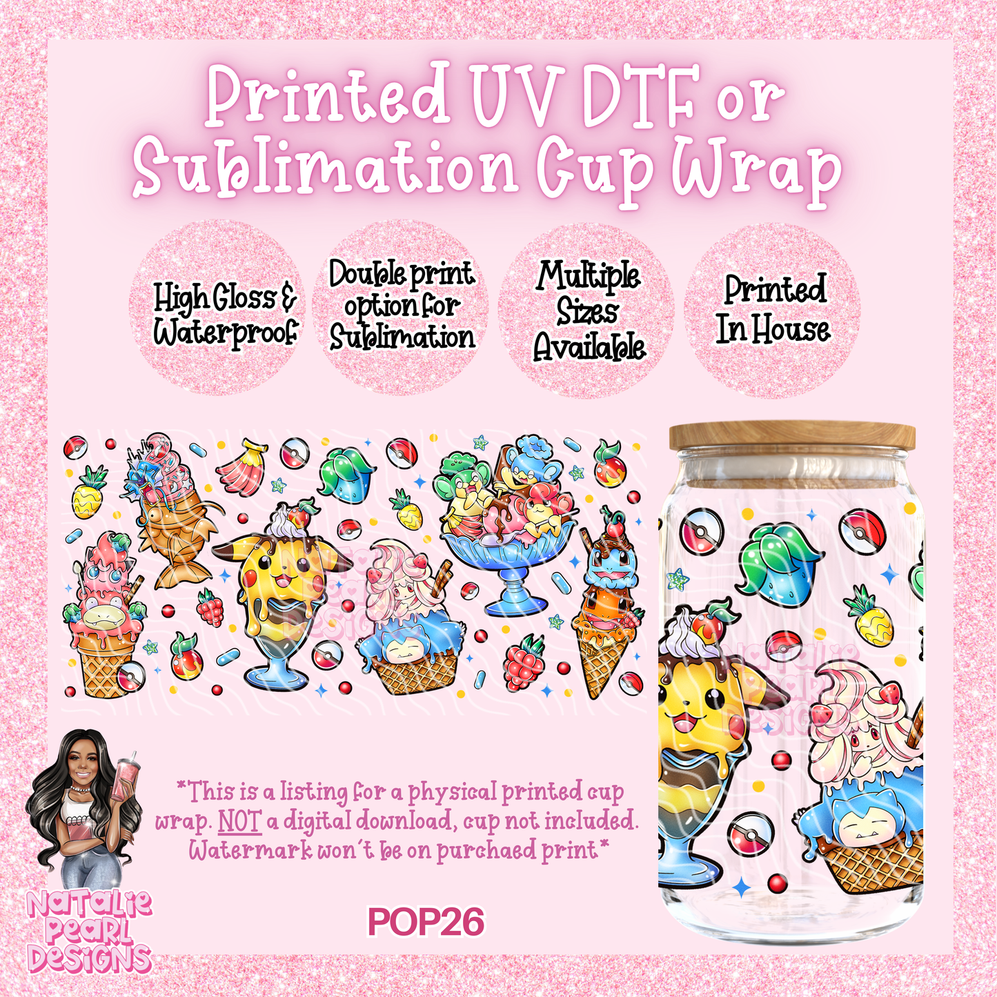 POP26 UV DTF/SUB Cup Wrap