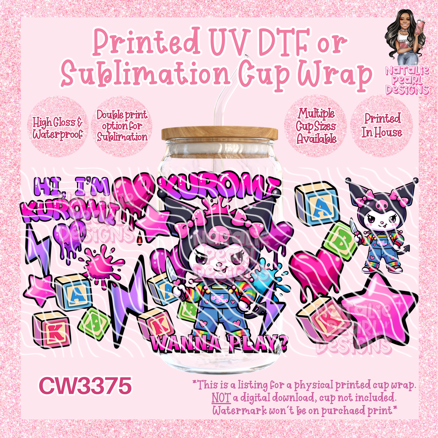 CW3375 UV DTF/SUB Cup Wraps