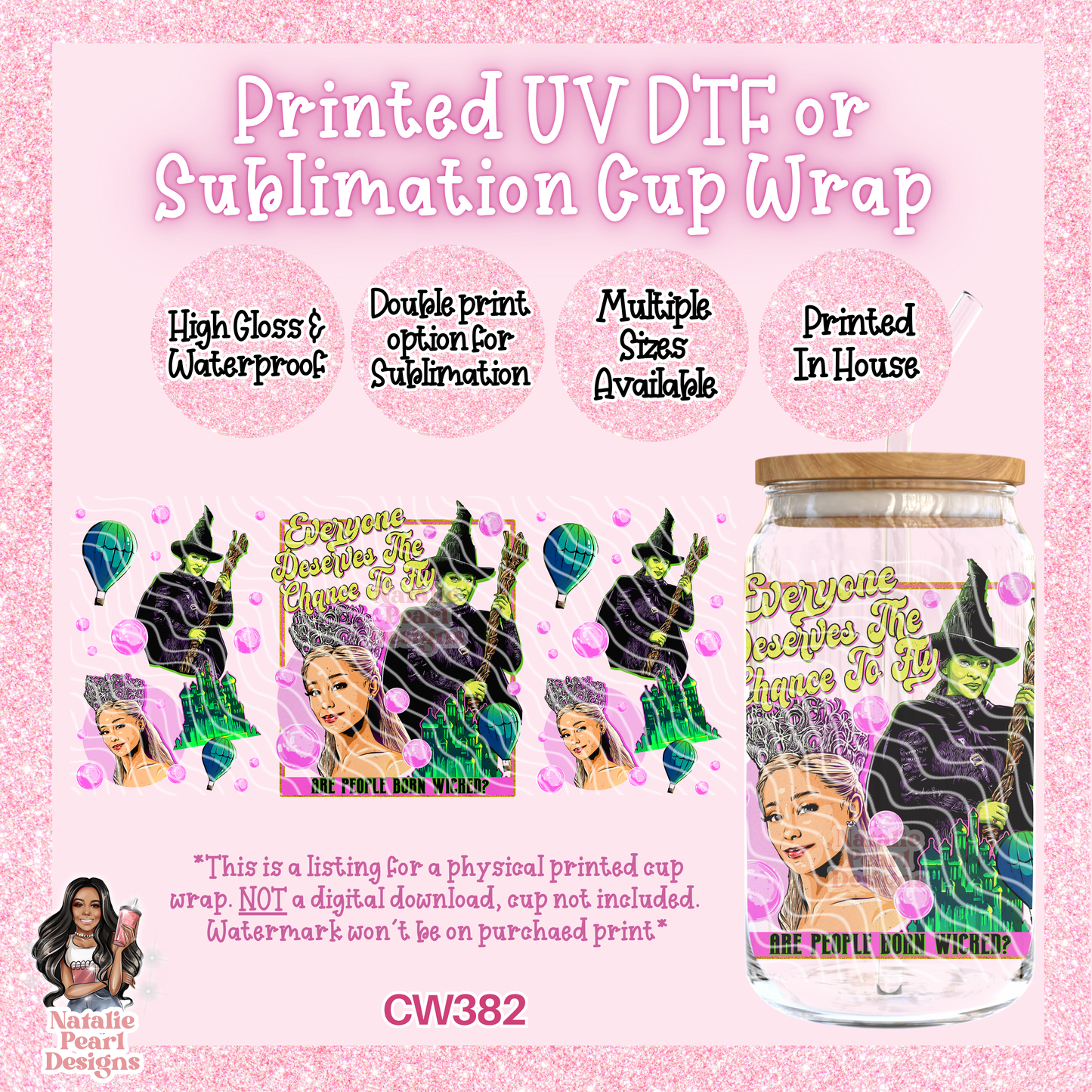 CW382 UV DTF/SUB Cup Wrap