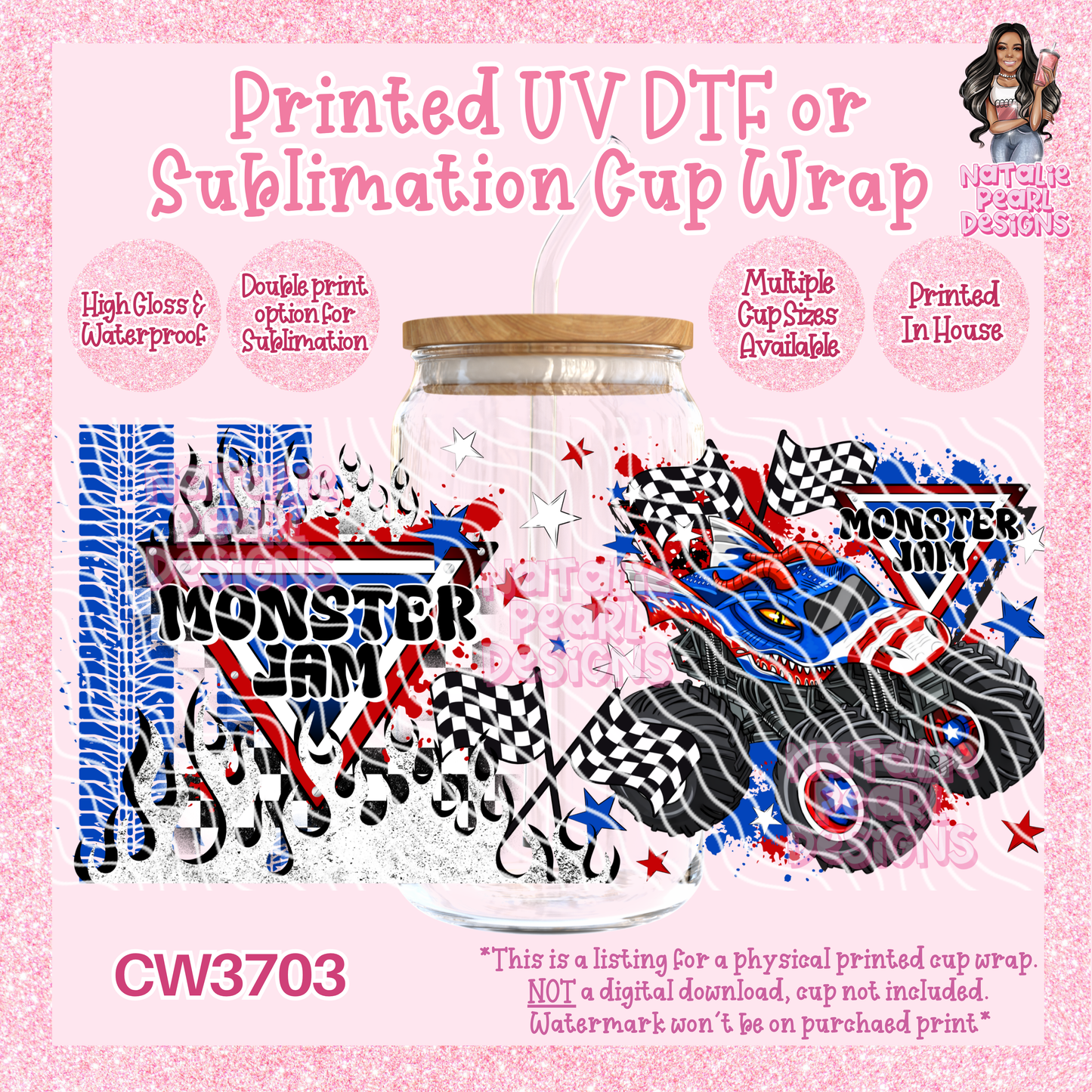 CW3703 UV DTF/SUB Cup Wraps