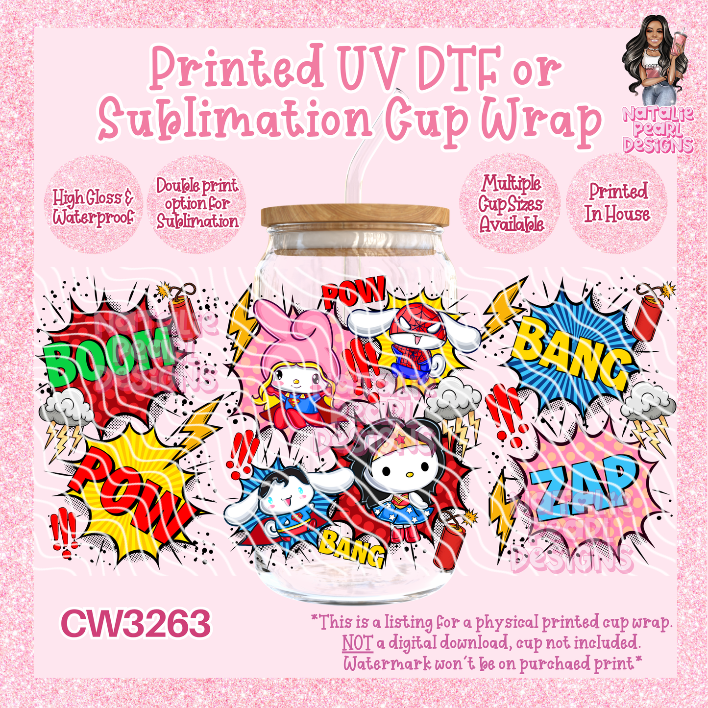 CW3263 UV DTF/SUB Cup Wraps