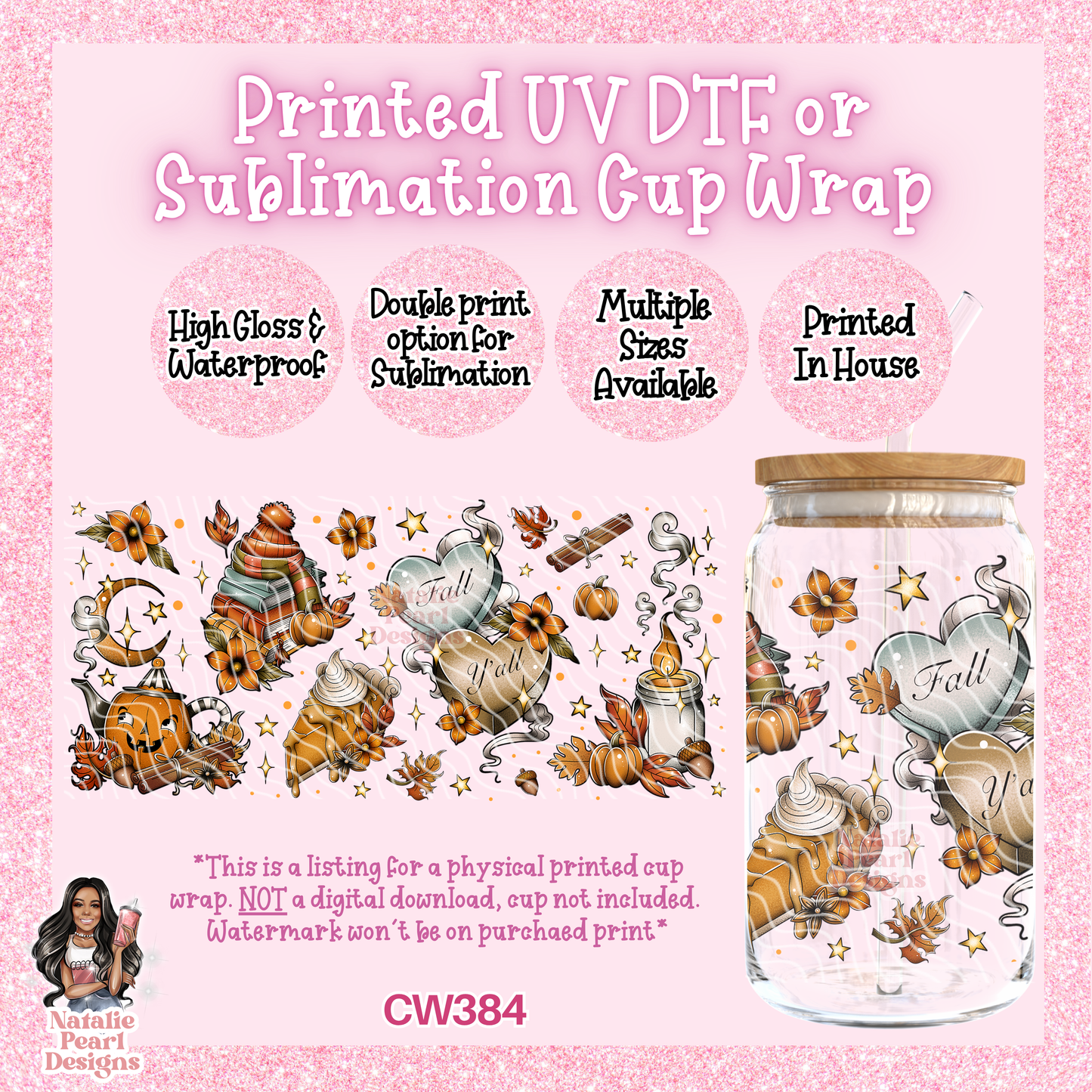CW384 UV DTF/SUB Cup Wrap
