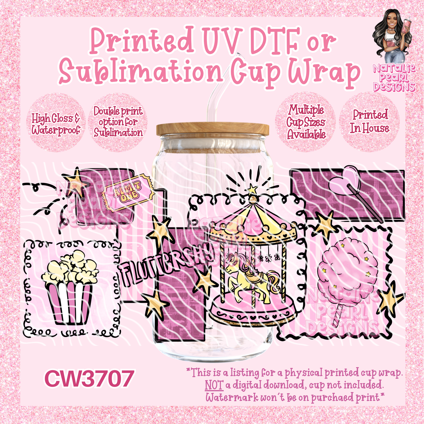 CW3707 UV DTF/SUB Cup Wraps