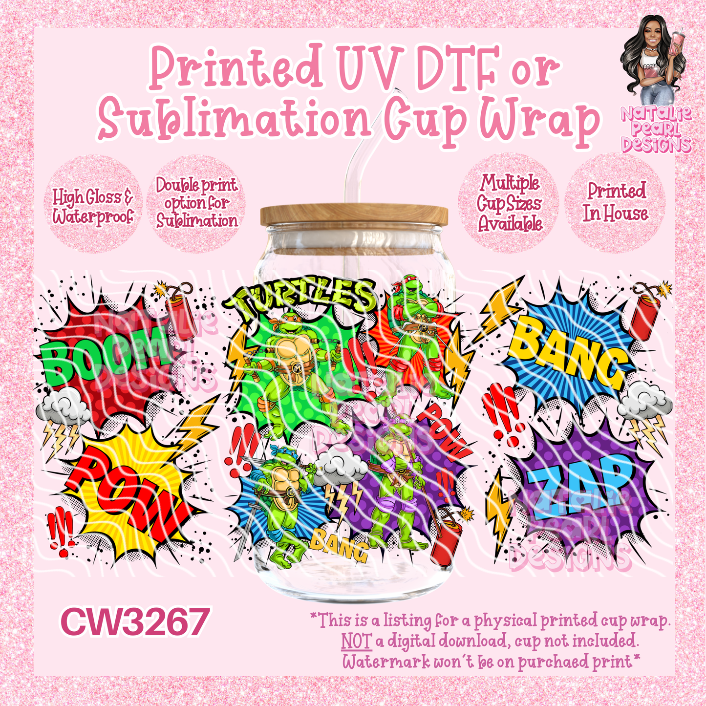 CW3267 UV DTF/SUB Cup Wraps