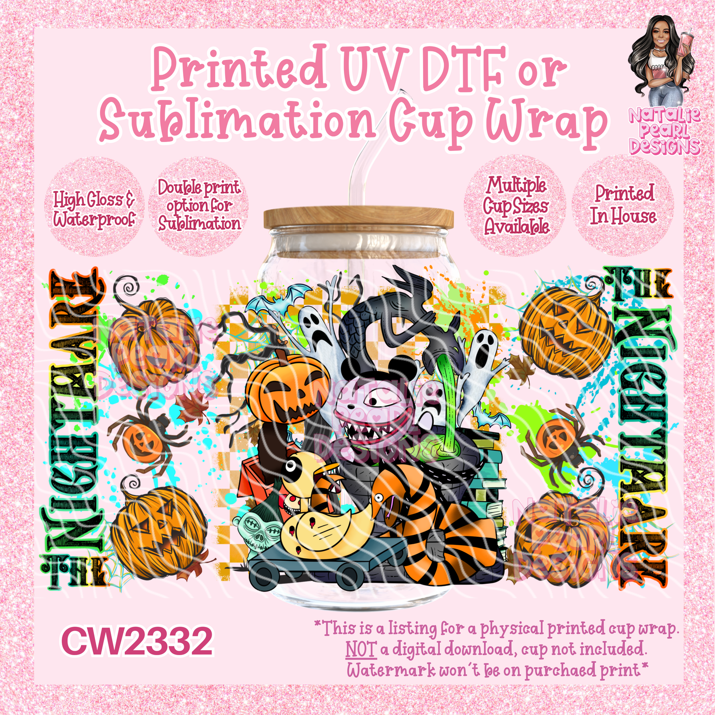 CW2332 UV DTF/SUB Cup Wraps