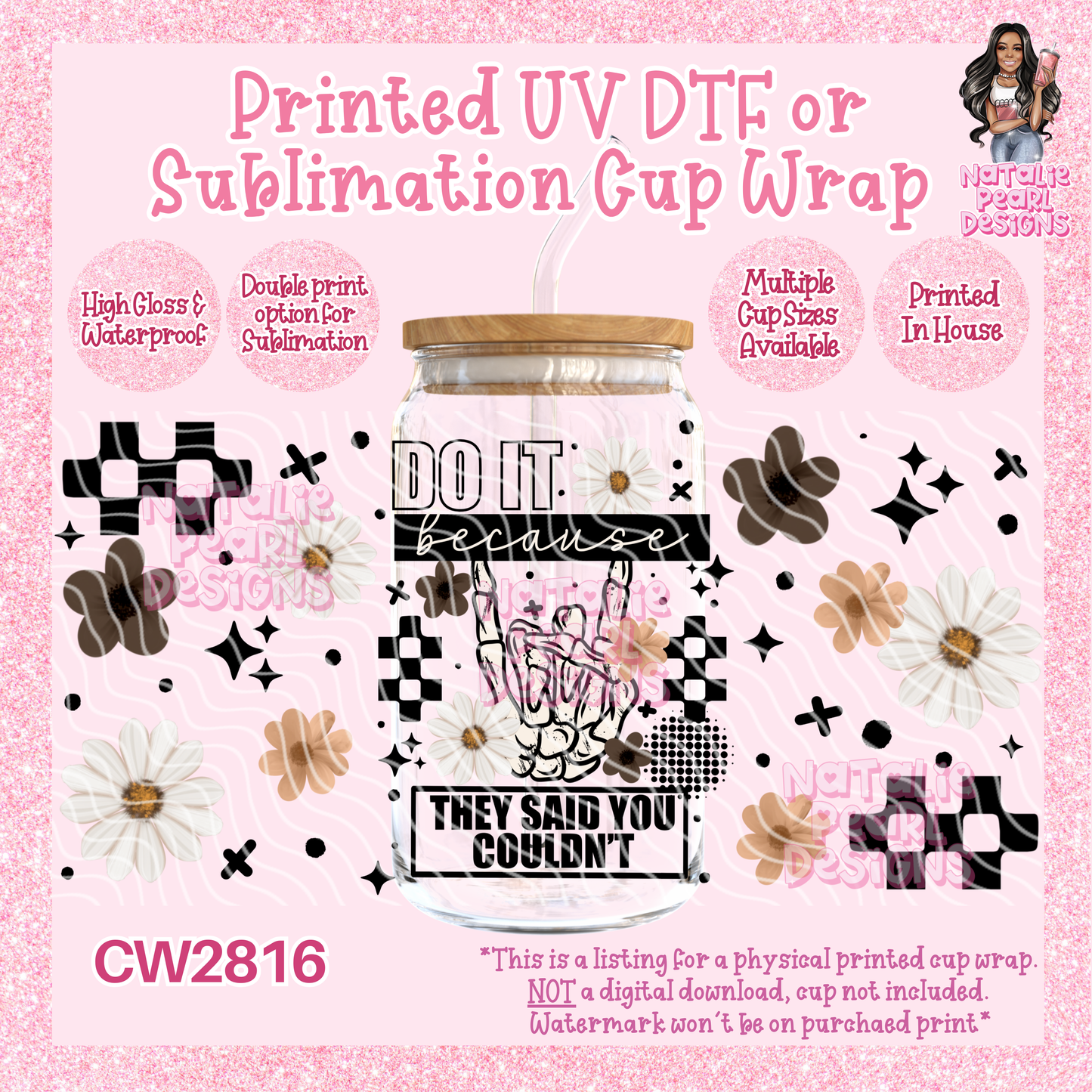 CW2816 UV DTF/SUB Cup Wraps