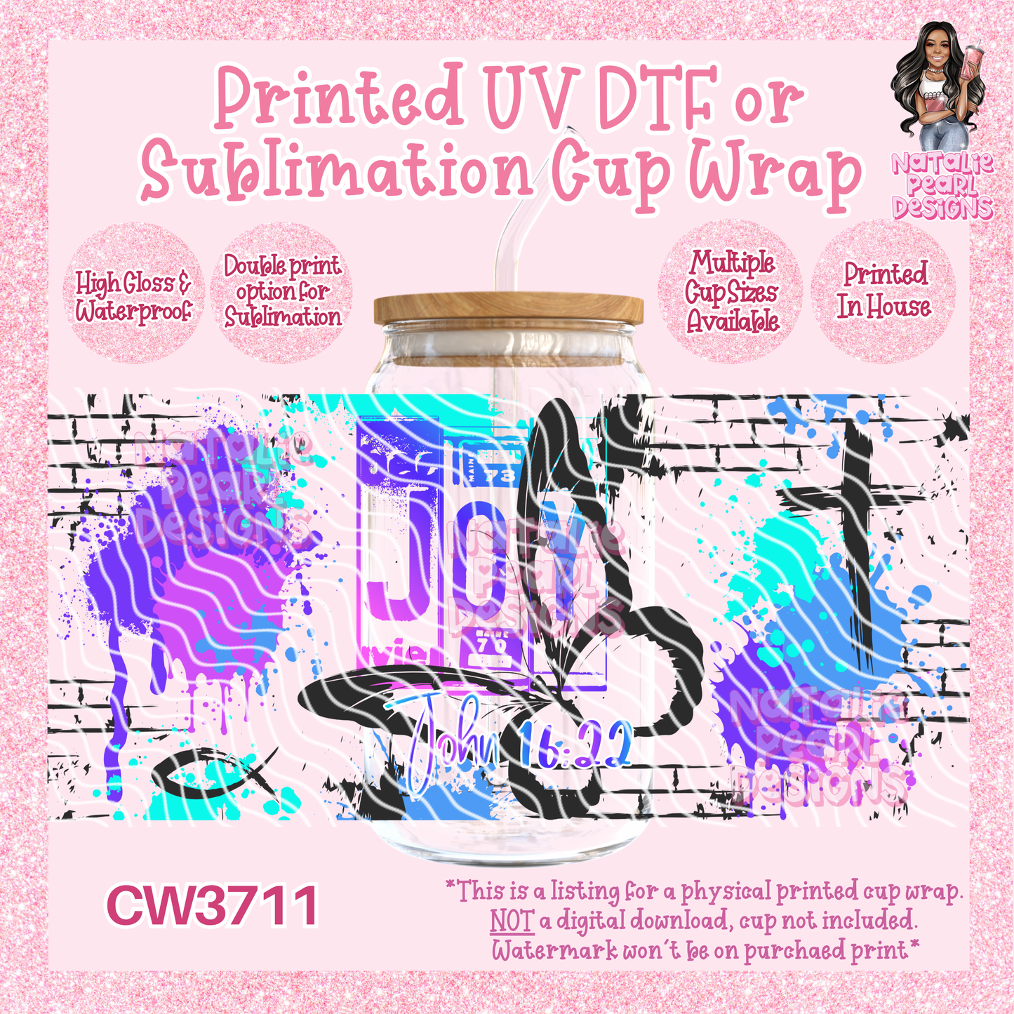 CW3711 UV DTF/SUB Cup Wraps