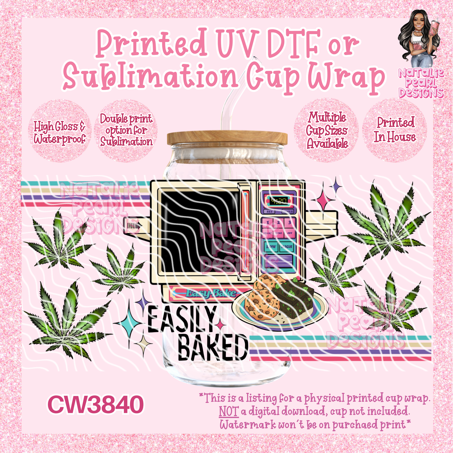 CW3840 UV DTF/SUB Cup Wraps