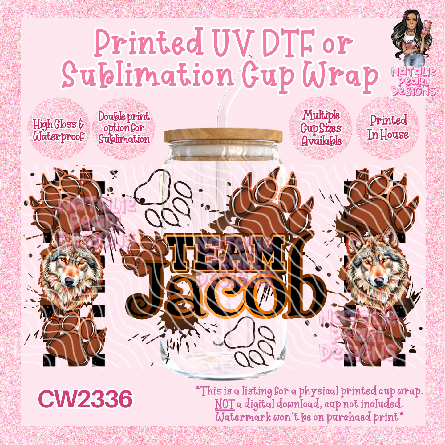 CW2336 UV DTF/SUB Cup Wraps