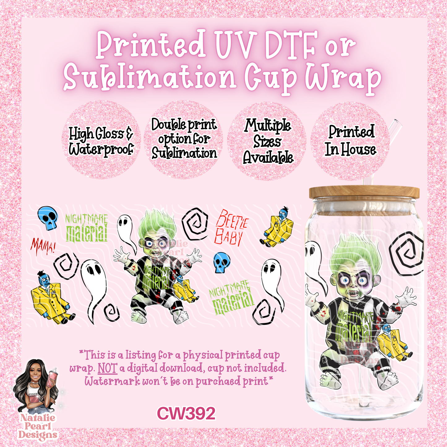 CW392 UV DTF/SUB Cup Wrap