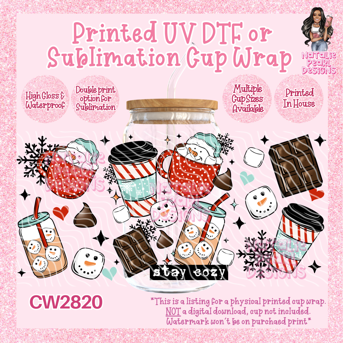 CW2820 UV DTF/SUB Cup Wraps