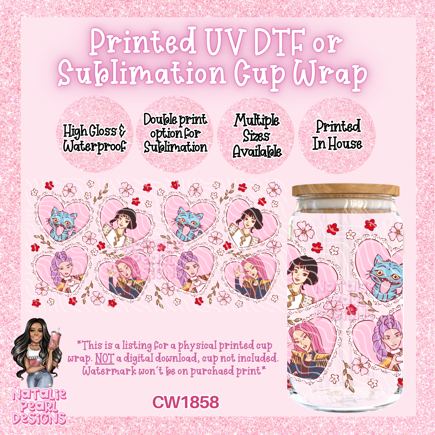 CW1858 UV DTF/SUB Cup Wraps