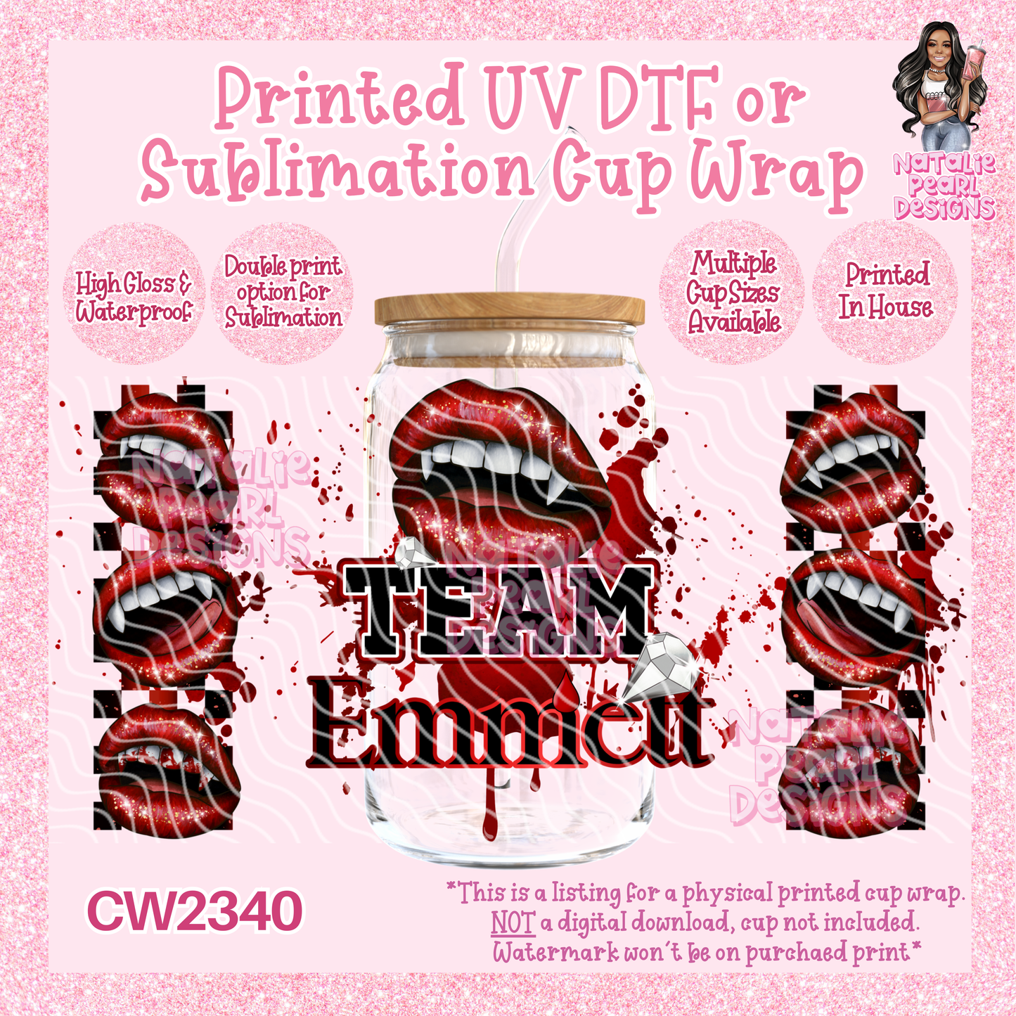CW2340 UV DTF/SUB Cup Wraps