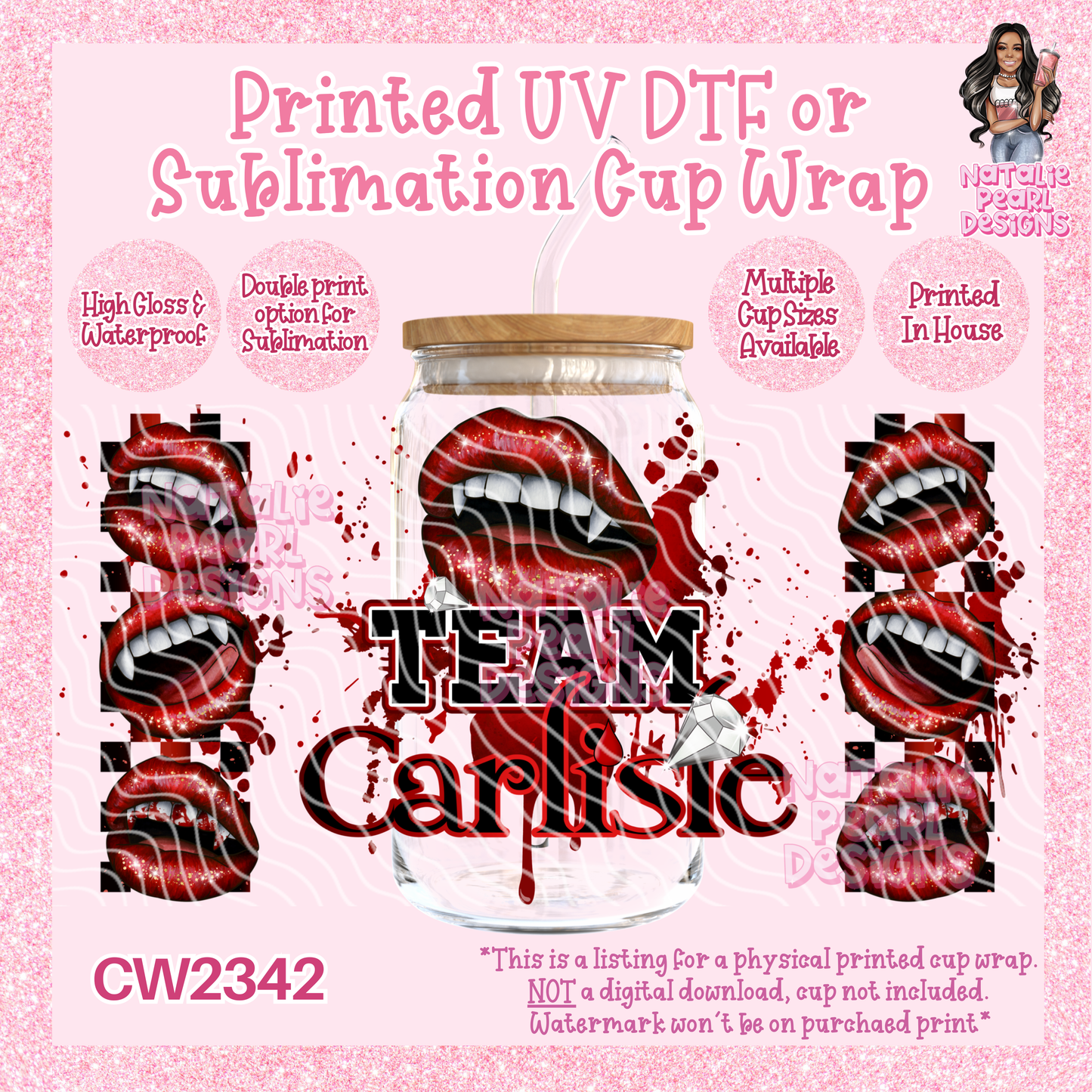 CW2342 UV DTF/SUB Cup Wraps