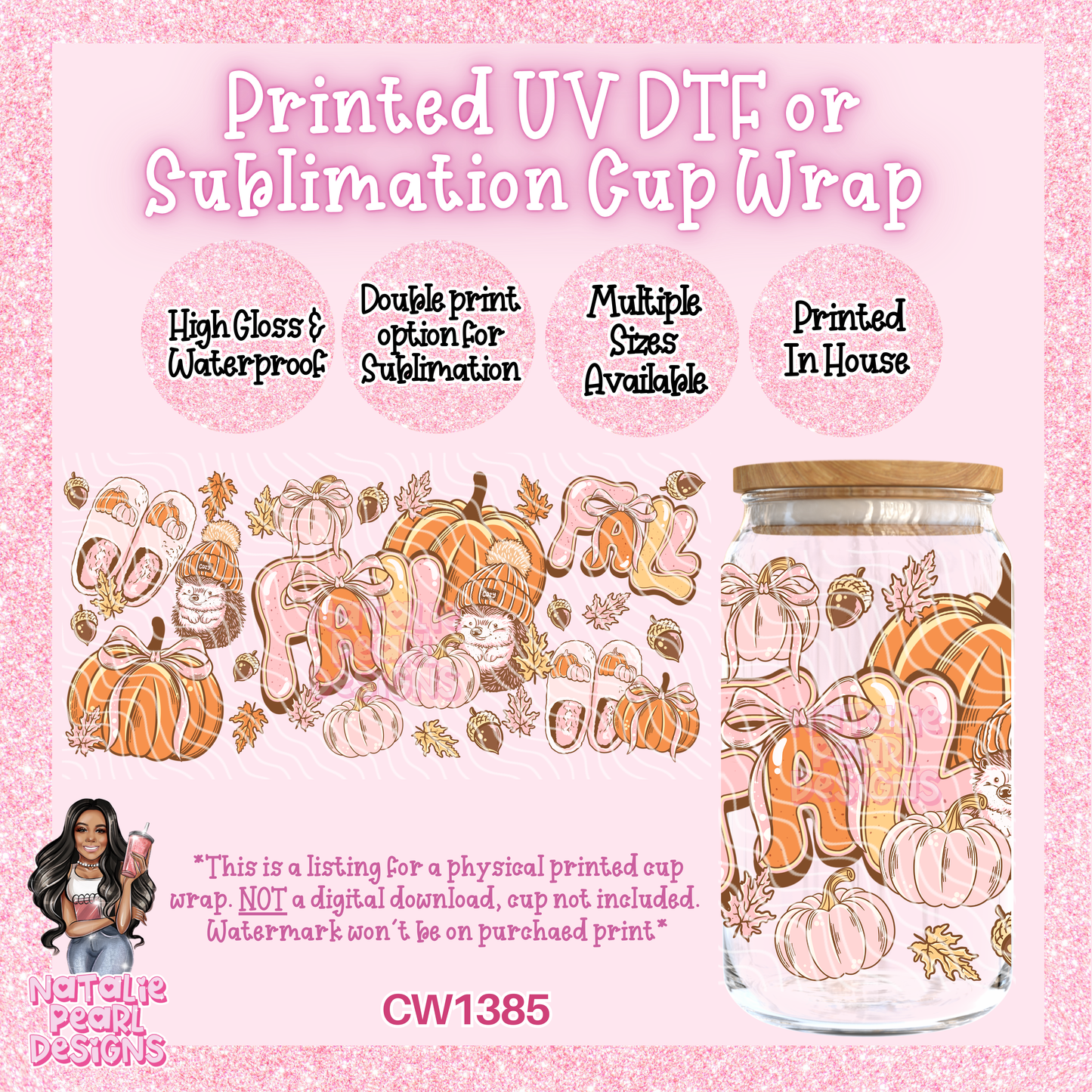 CW1385 UV DTF/SUB Cup Wrap