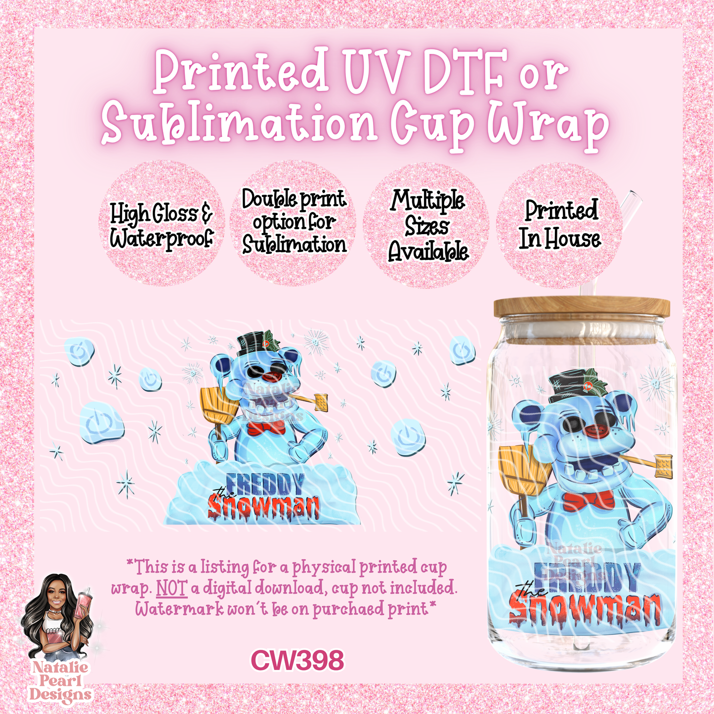 CW398 UV DTF/SUB Cup Wrap