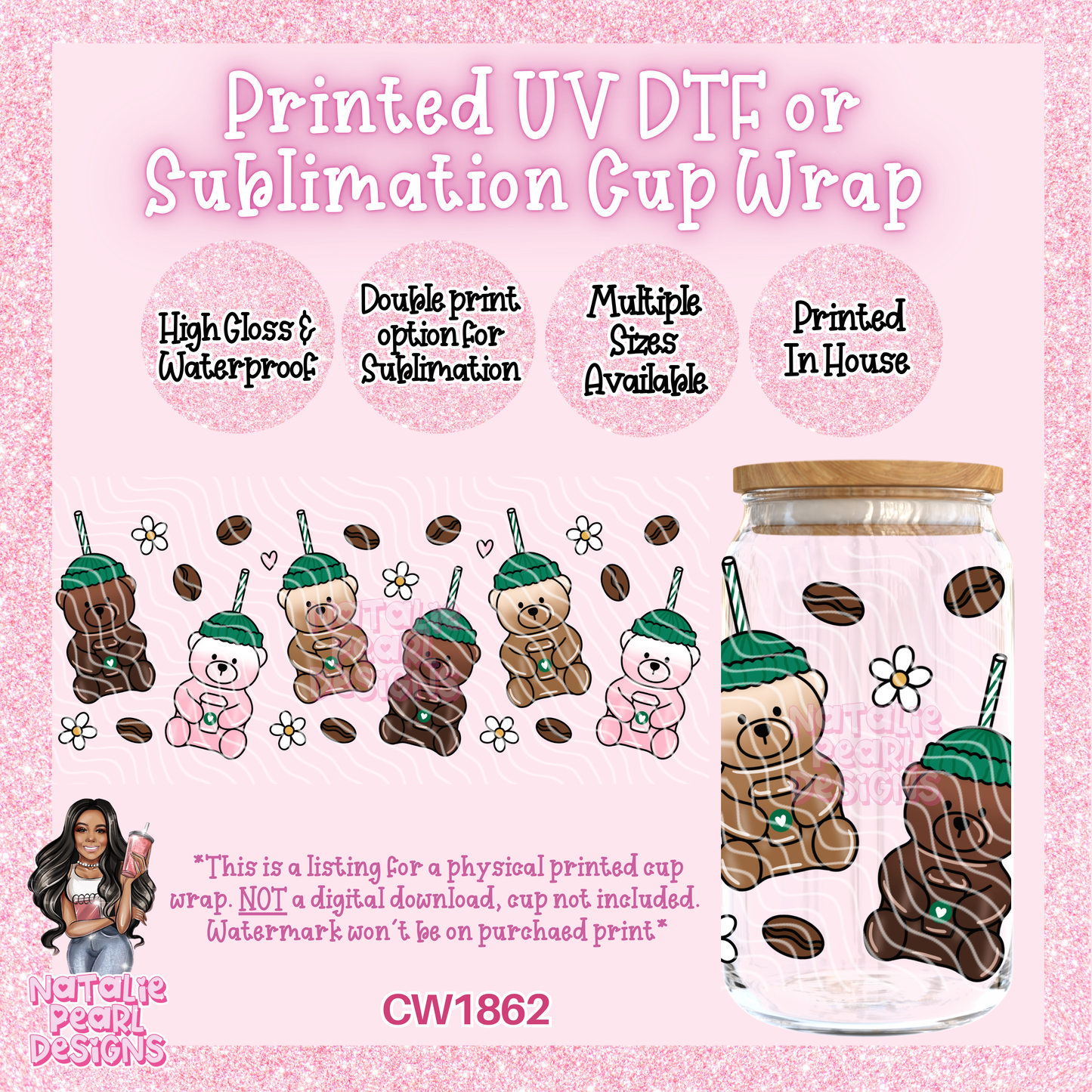 CW1862 UV DTF/SUB Cup Wraps