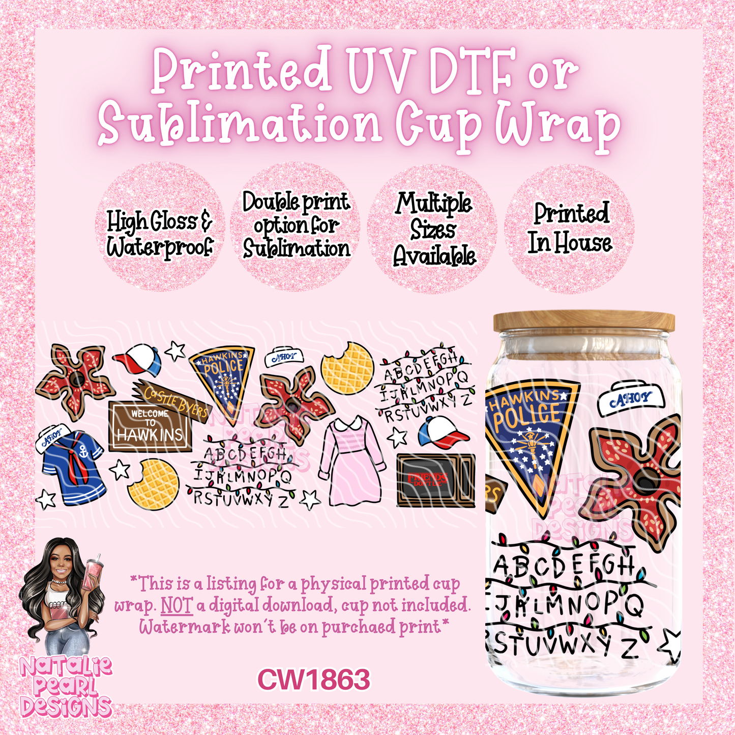 CW1863 UV DTF/SUB Cup Wraps