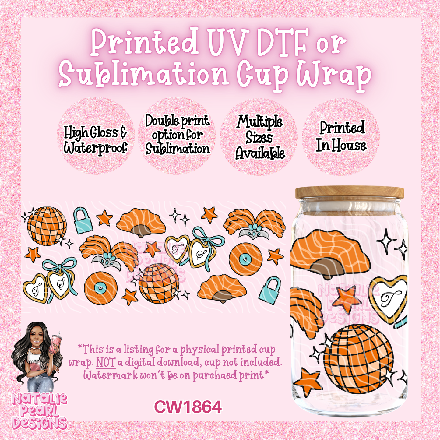 CW1864 UV DTF/SUB Cup Wraps