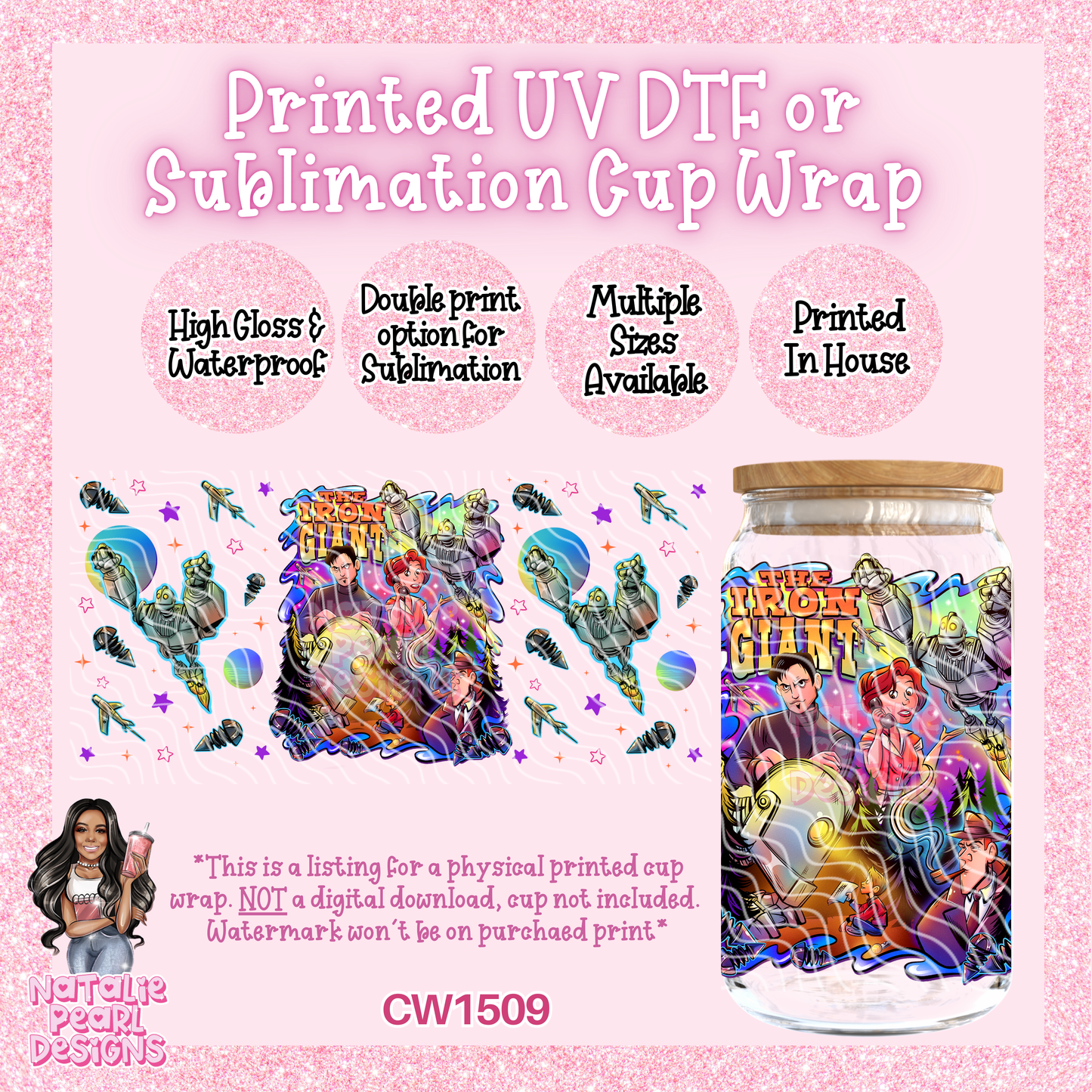 CW1509 UV DTF/SUB Cup Wrap