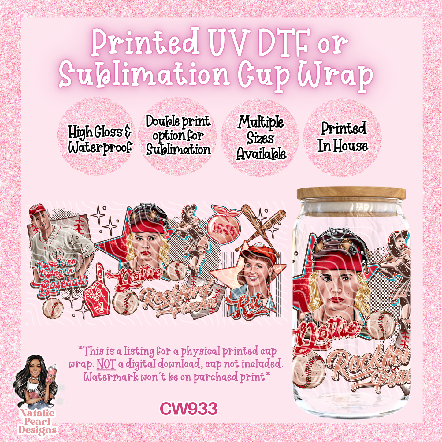 CW933 UV DTF/SUB Cup Wrap