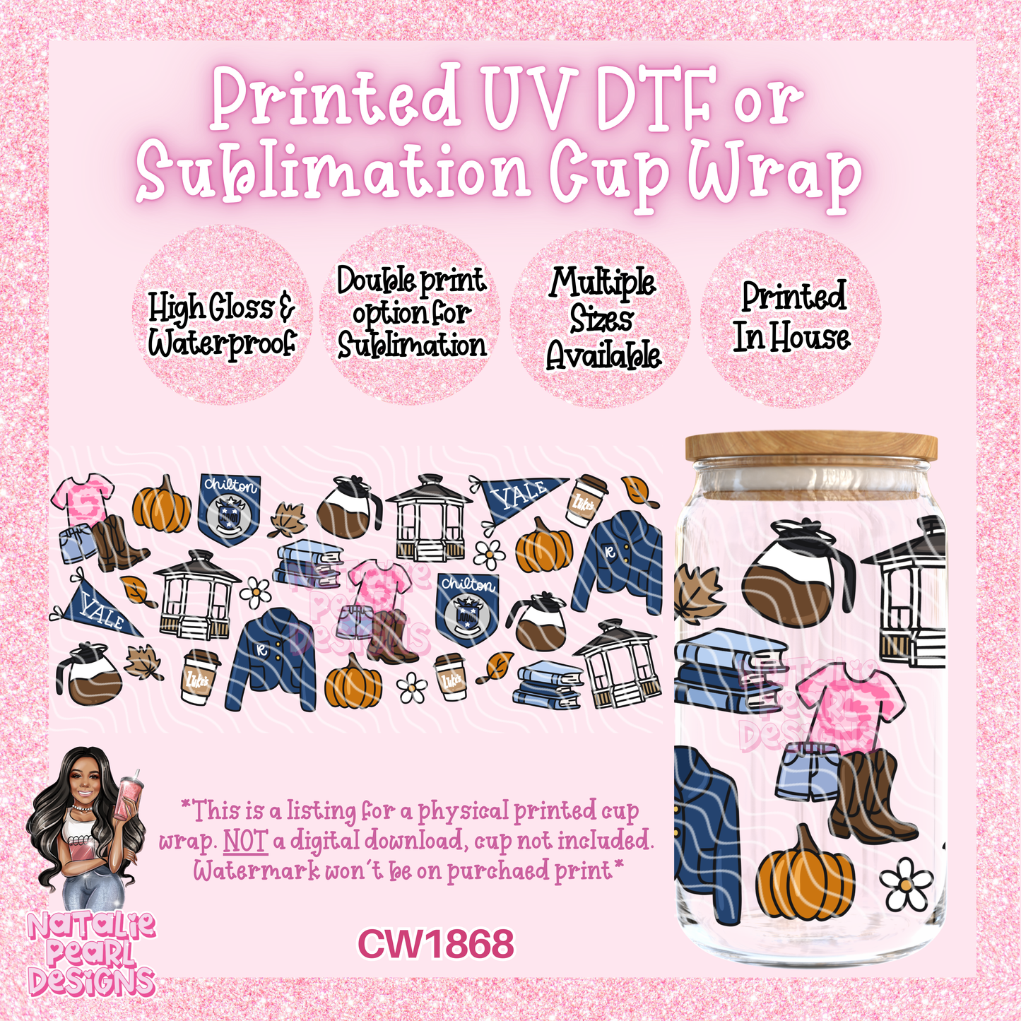 CW1868 UV DTF/SUB Cup Wraps