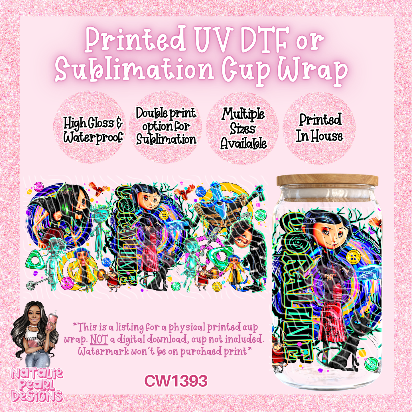 CW1393 UV DTF/SUB Cup Wrap