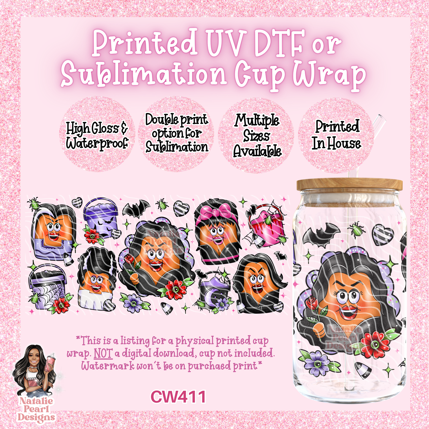 CW411 UV DTF/SUB Cup Wrap