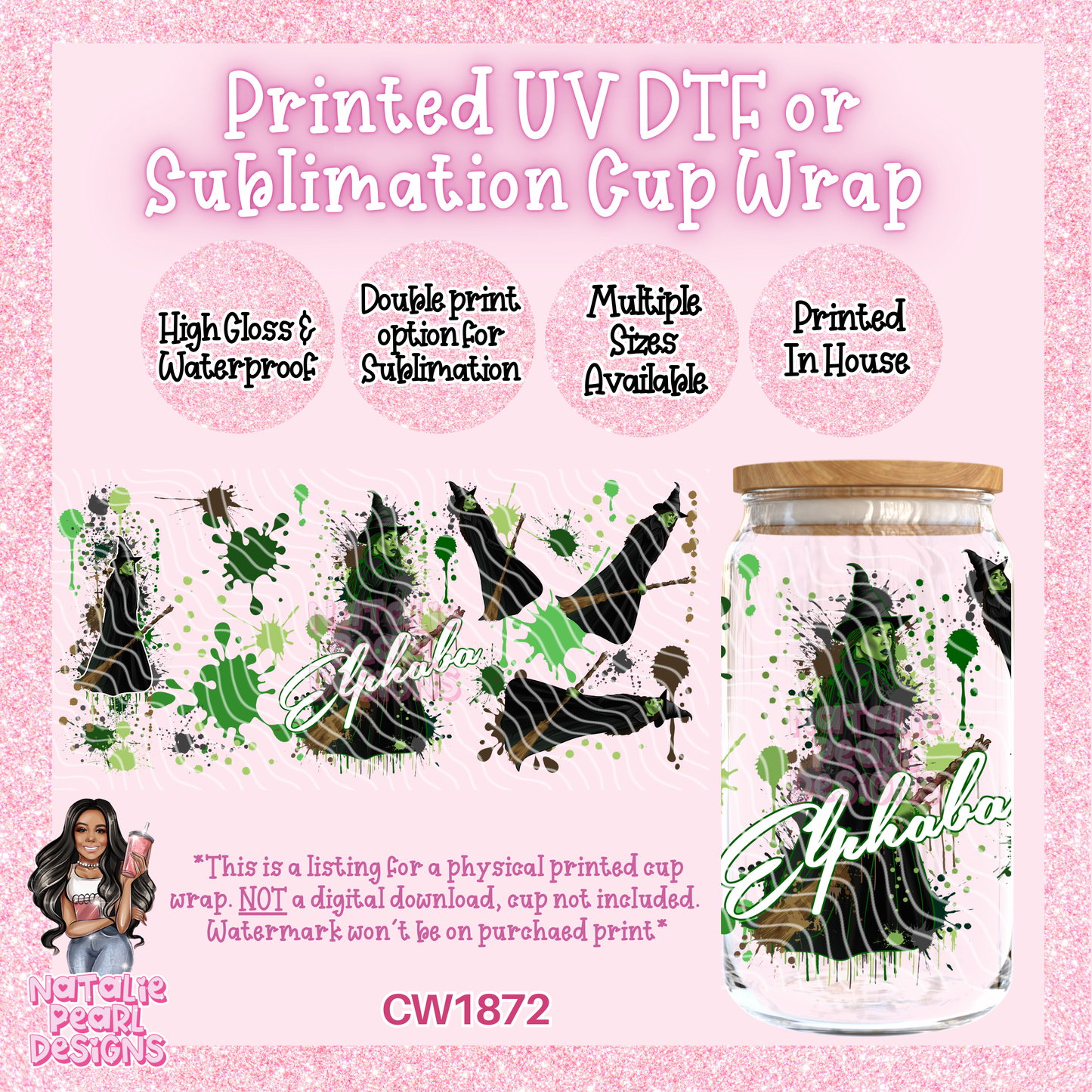 CW1872 UV DTF/SUB Cup Wraps