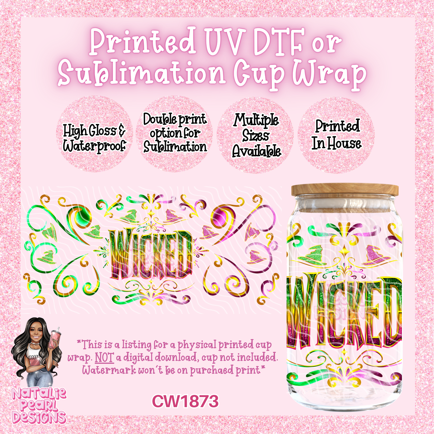 CW1873 UV DTF/SUB Cup Wraps