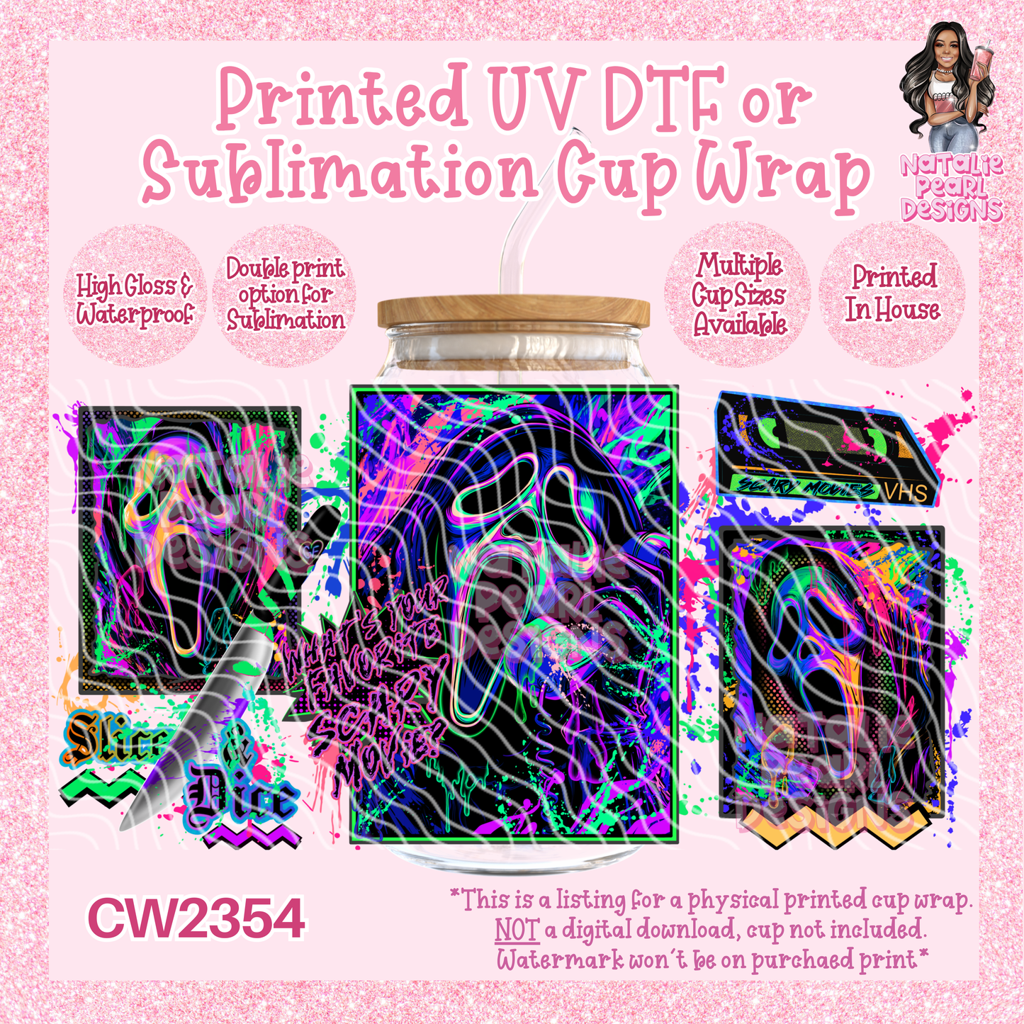 CW2354 UV DTF/SUB Cup Wraps