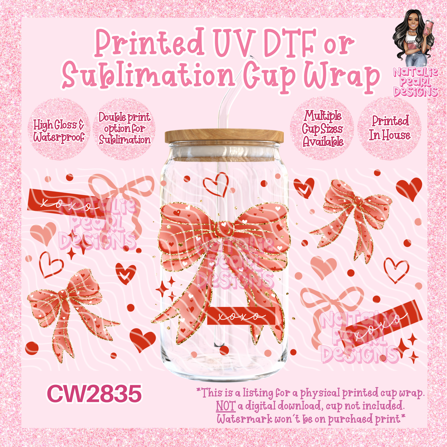 CW2835 UV DTF/SUB Cup Wraps